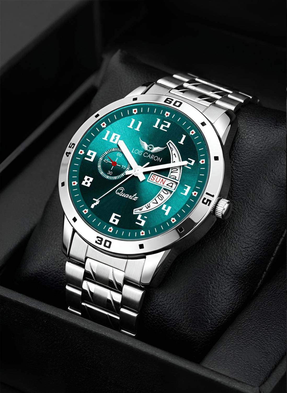 LOIS CARON LCS-8326 Green Dial Men's Watch - Image 1