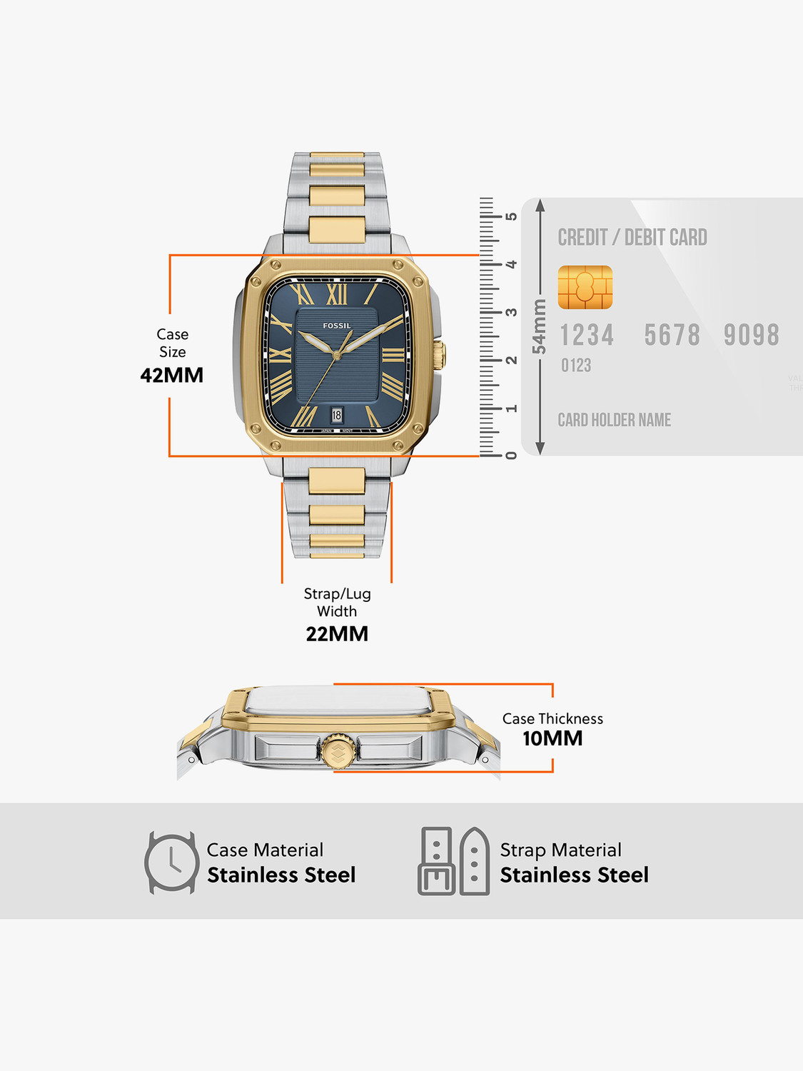Image of FOSSIL Crosby Crosby Analog Watch - For Men