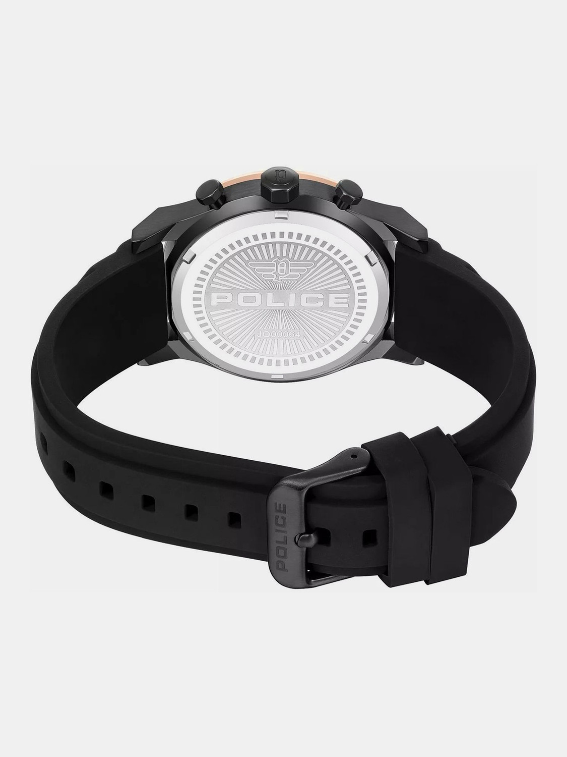 Image of Police Knotty Skeleton Round Dial Silicon Strap Multifunction Watch for Men Analog Watch - For Men
