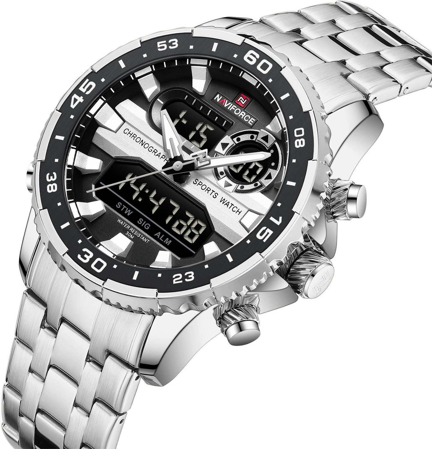 Image of NAVIFORCE Analog-Digital Watch - For Men NF9234S-B-S