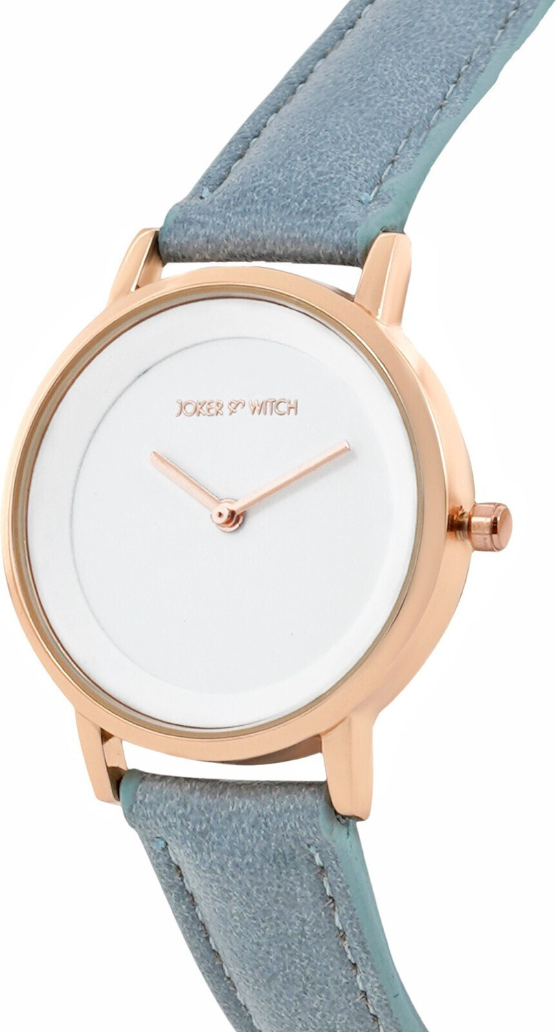 Image of Joker & Witch Amsterdam White Dial Blue Faux Leather Strap Analog Women's Watch Analog Watch - For Women