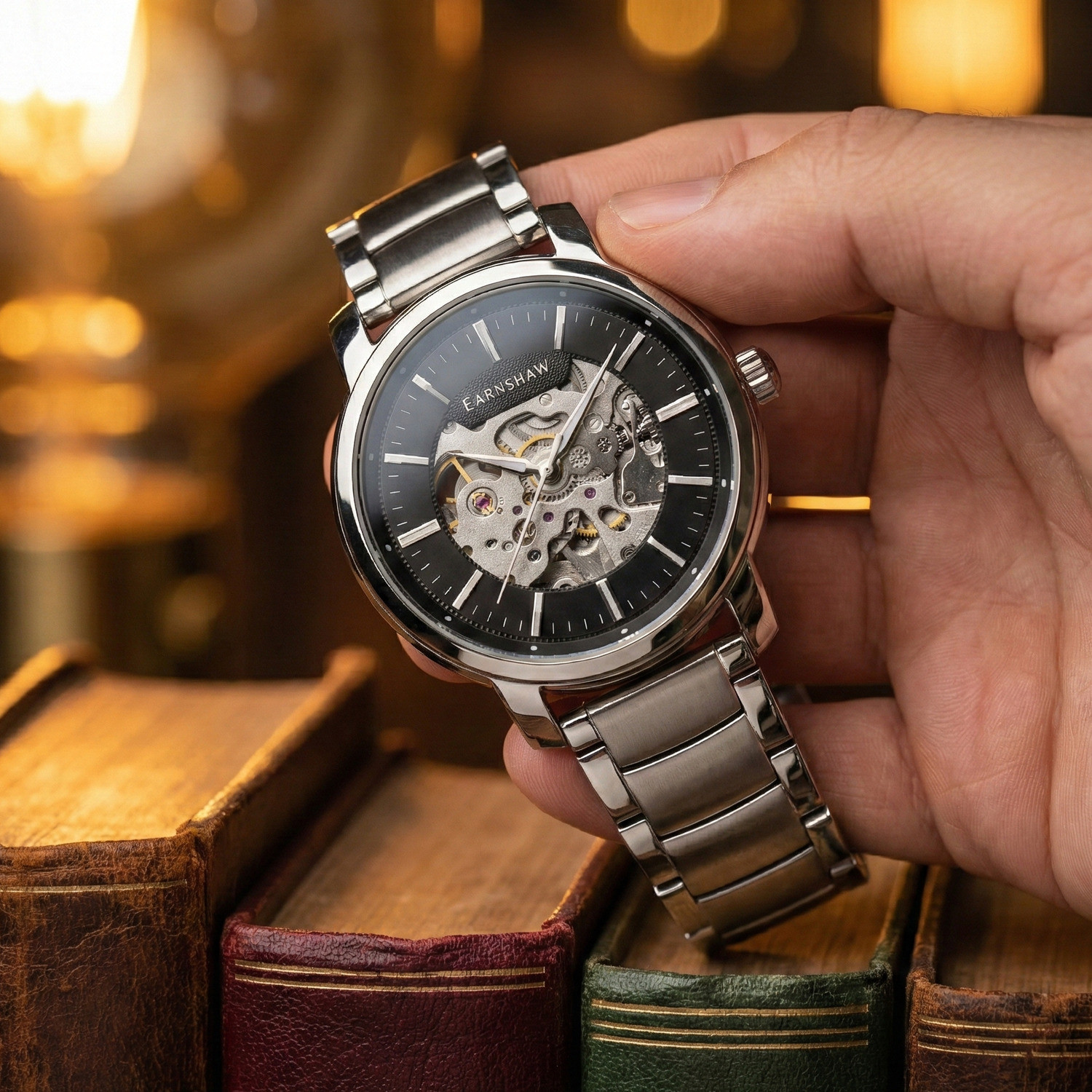 Image of Earnshaw New Holland Skeleton Automatic New Holland Skeleton Automatic Analog Watch - For Men