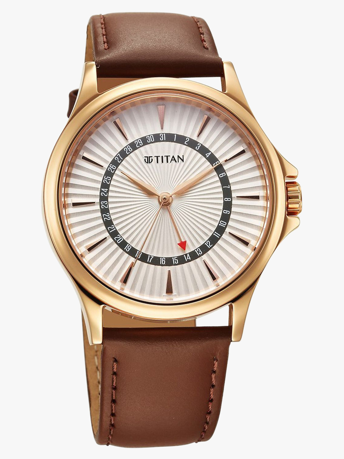 Image of Titan Gents Karishma Titan Gents Karishma Silver Dial Leather Strap Watch For Men Analog Watch - For Men