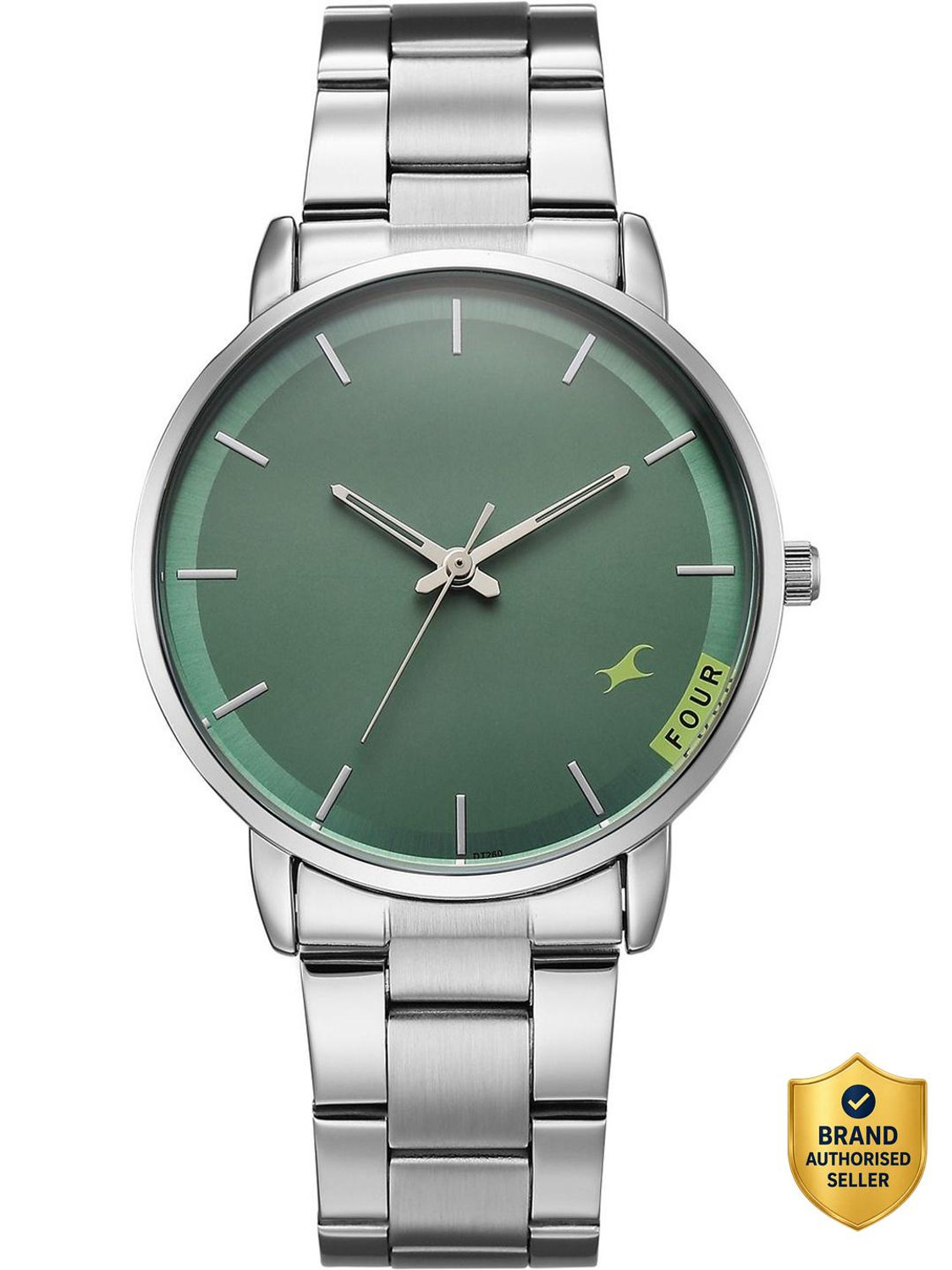 Image of Fastrack Stunners X Fastrack Stunners X Quartz Green Dial Steel Stainless steel Strap Analog Watch - For Men