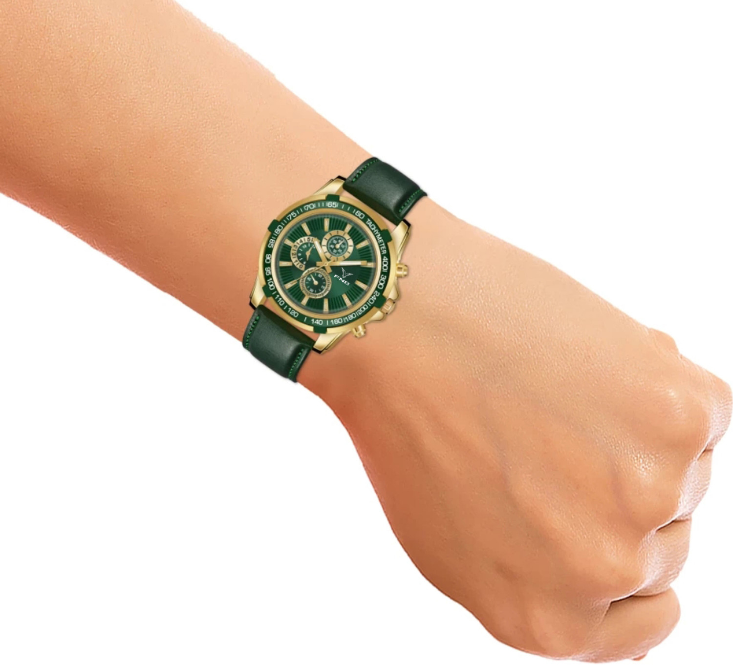 Image of FNBSTORE Analog Watch Multicolor Colour Watch For Men Analog Watch Multicolor Green Colour Dial Watch For Men Analog Watch - For Men