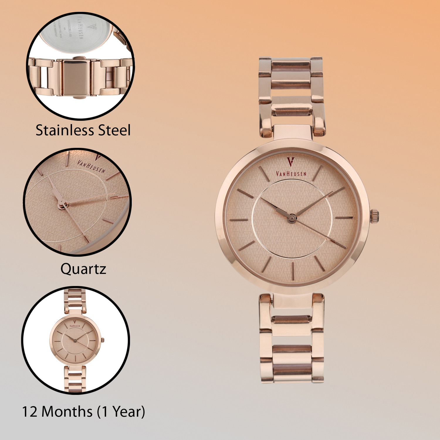 Image of VAN HEUSEN Pattern Analog Watch - For Women