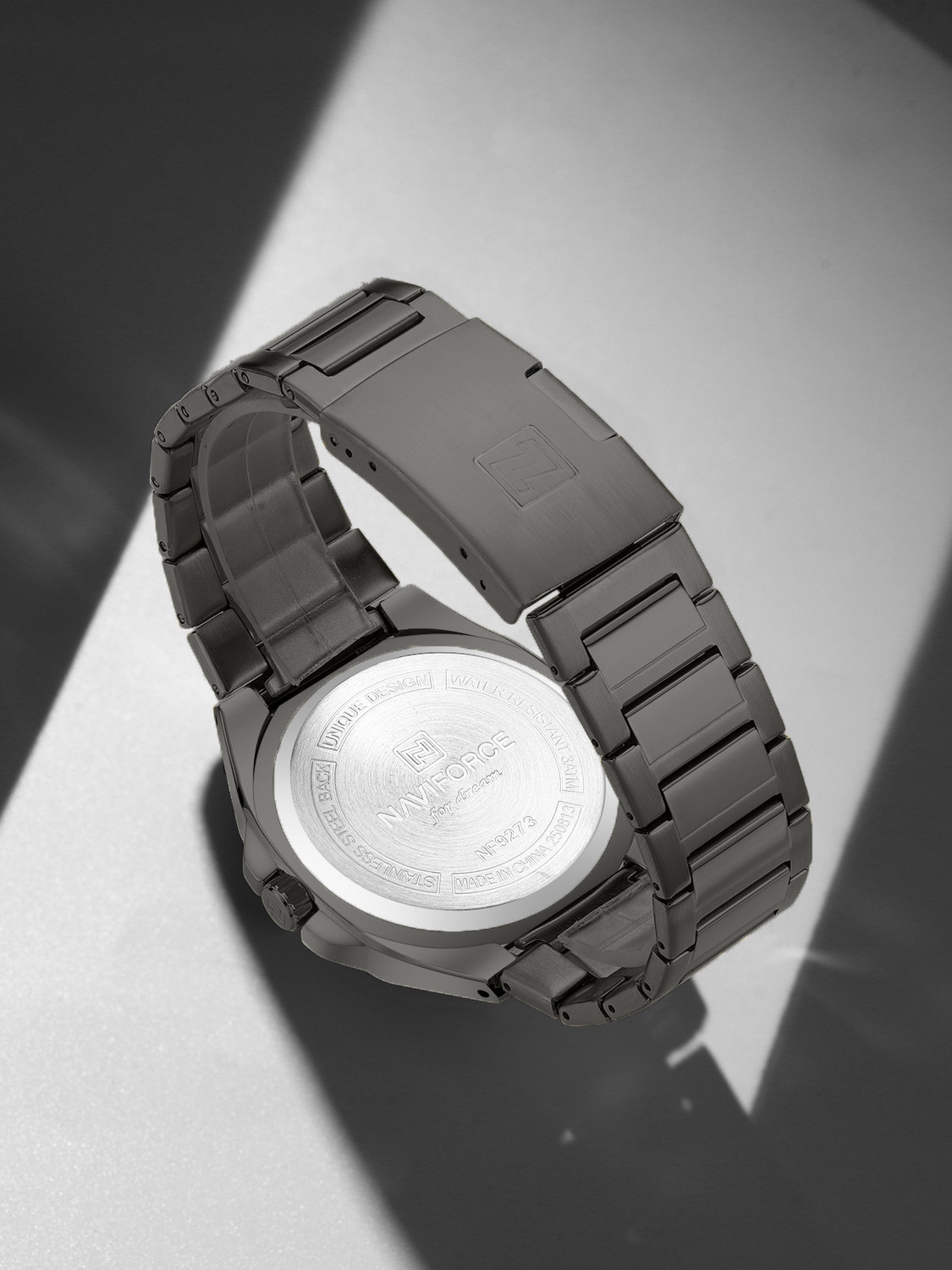 Image of NAVIFORCE NF9273 Grey Dial With Grey Stainless Steel Strap Analog Watch - For Men