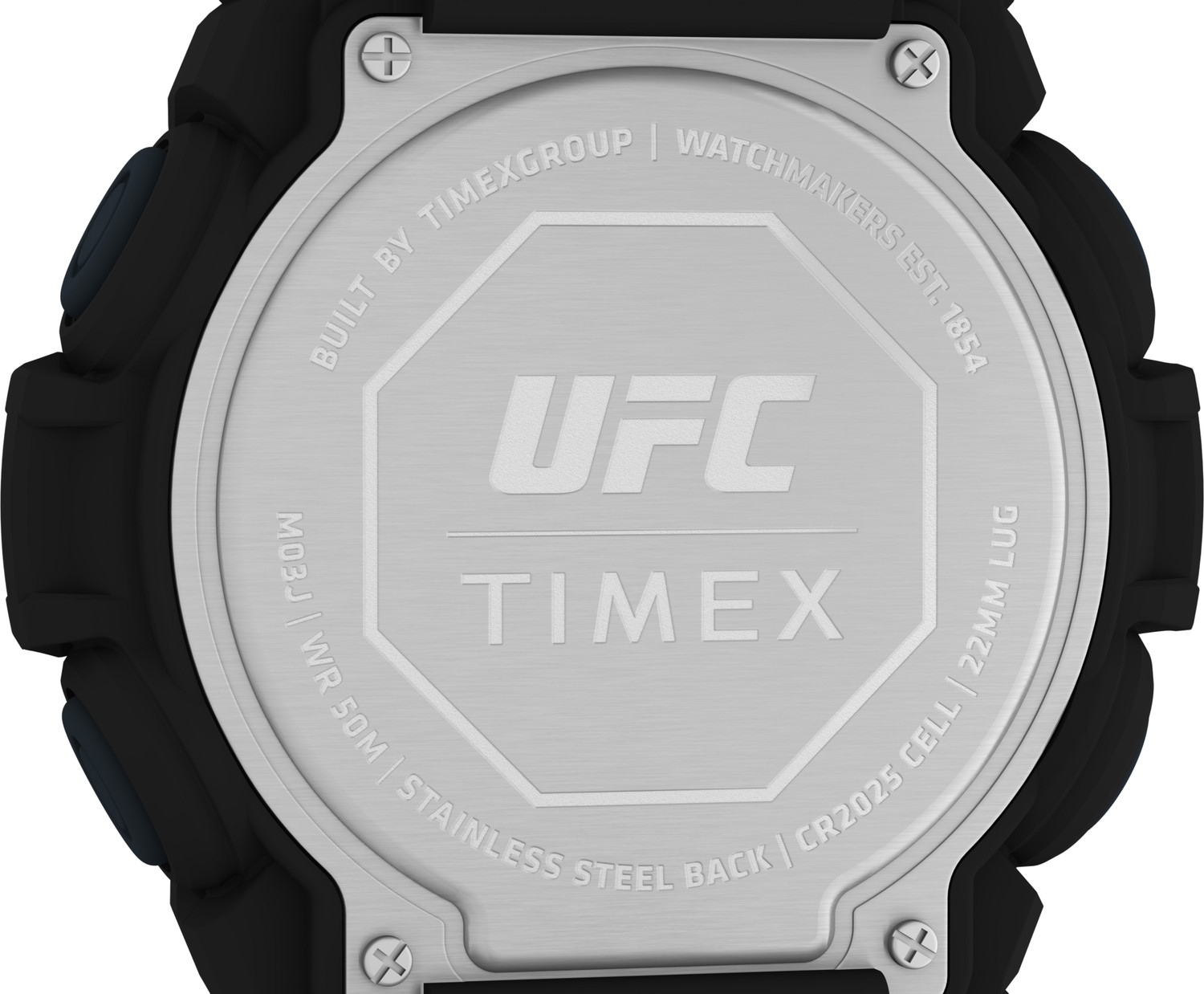 Image of TIMEX UFC Round 50mm Silver Dial Digital Watch - For Men