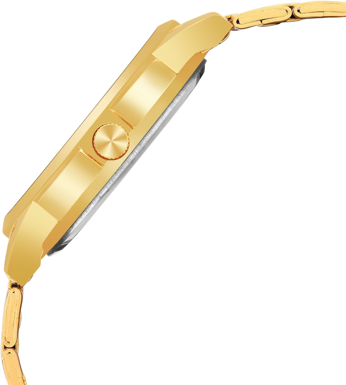 Image of Casado Branded Bracelet | Gold Plated | Studded | 3D Cut Glass | Day and Date Analog Watch - For Men 626-BRACELET-DD