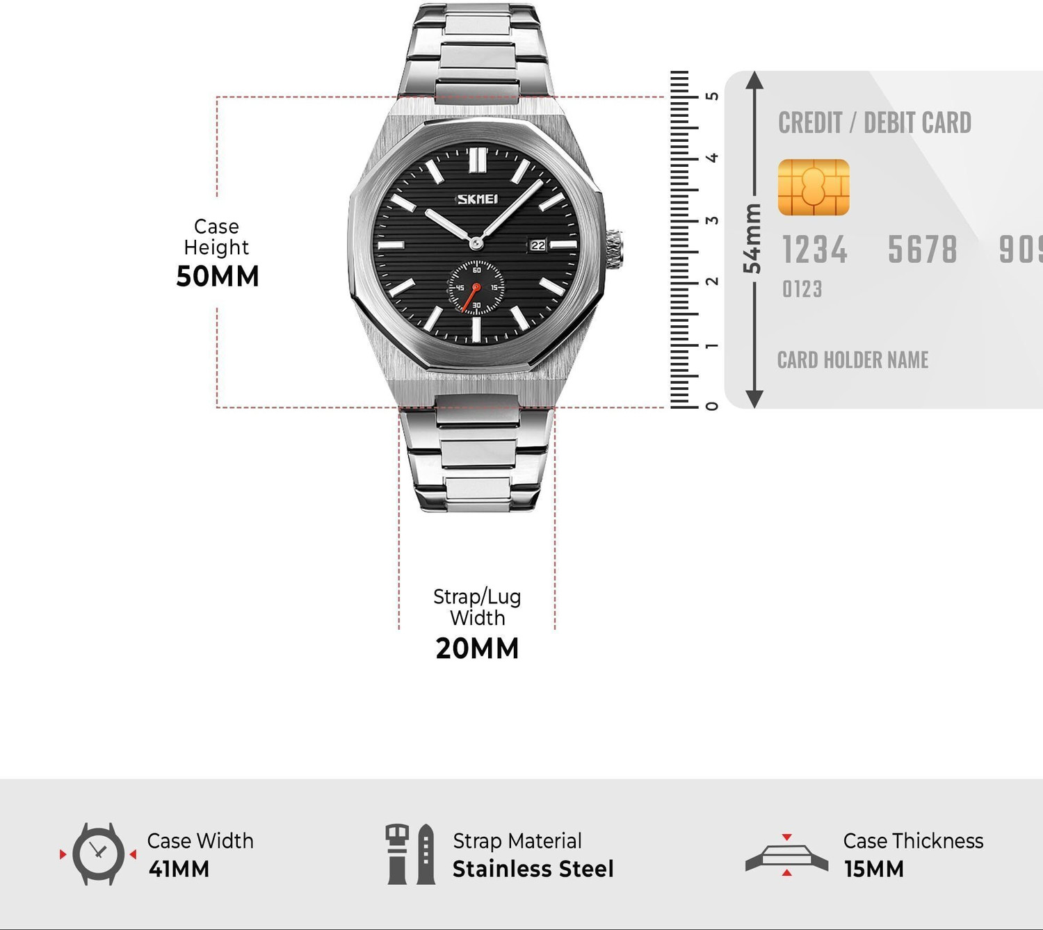Image of SKMEI 9262SIBK Skmei Analog Watch - For Men