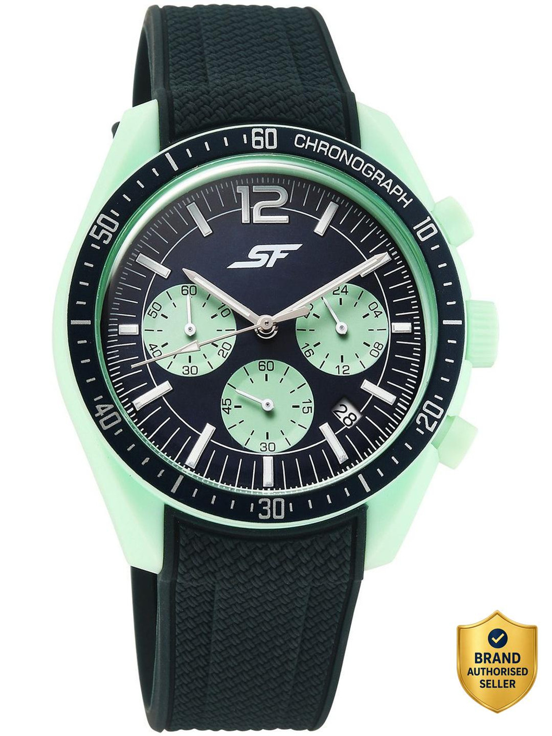 Image of SONATA SF Genesis Quartz Multifunction Chronograph Blue Dial Blue Strap Analog Watch - For Men