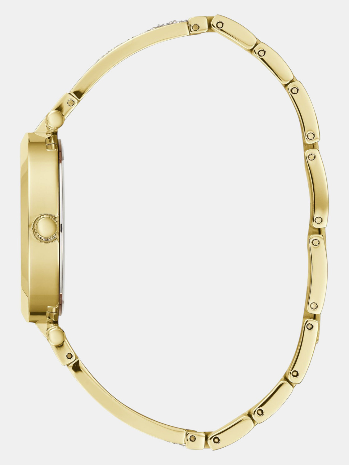 Image of GUESS Champagne Swarovski Crystal Dial Analog Watch - For Women