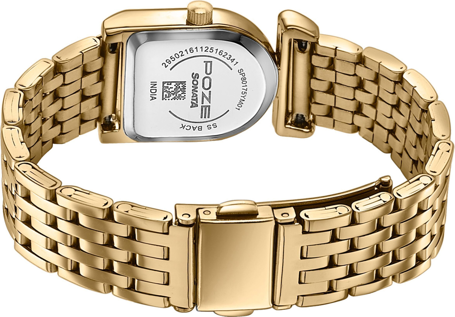Image of SONATA Poze 8 Poze 8 Quartz Gold Dial IPG Alloy Watch & Jewellery Combo Analog Watch - For Women
