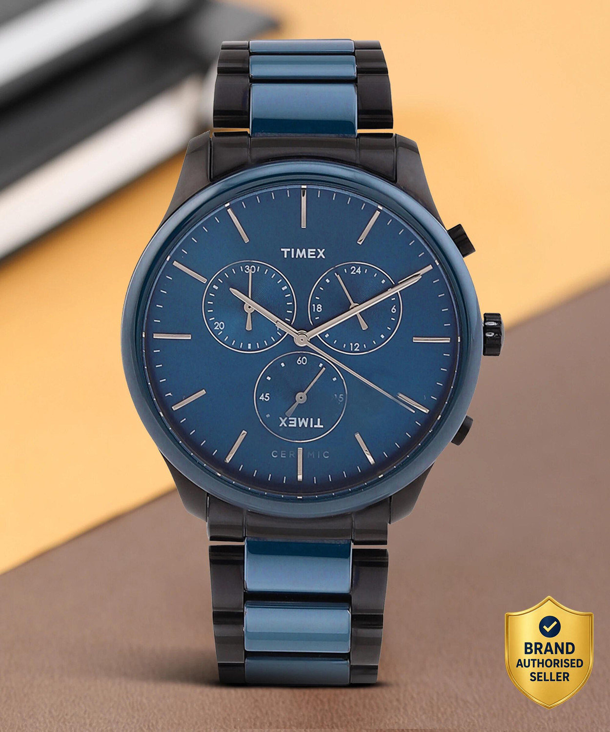Image of TIMEX Round 43mm Blue Dial Analog Watch - For Men