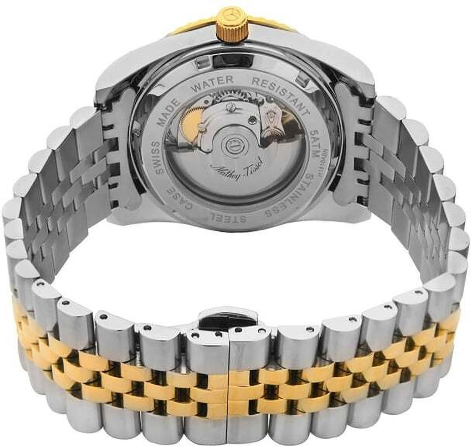 Image of Mathey-Tissot H1810ATBN Swiss Made Mathy III Auto Automatic Landeron 24 Movement Black Dial Analog Watch - For Men