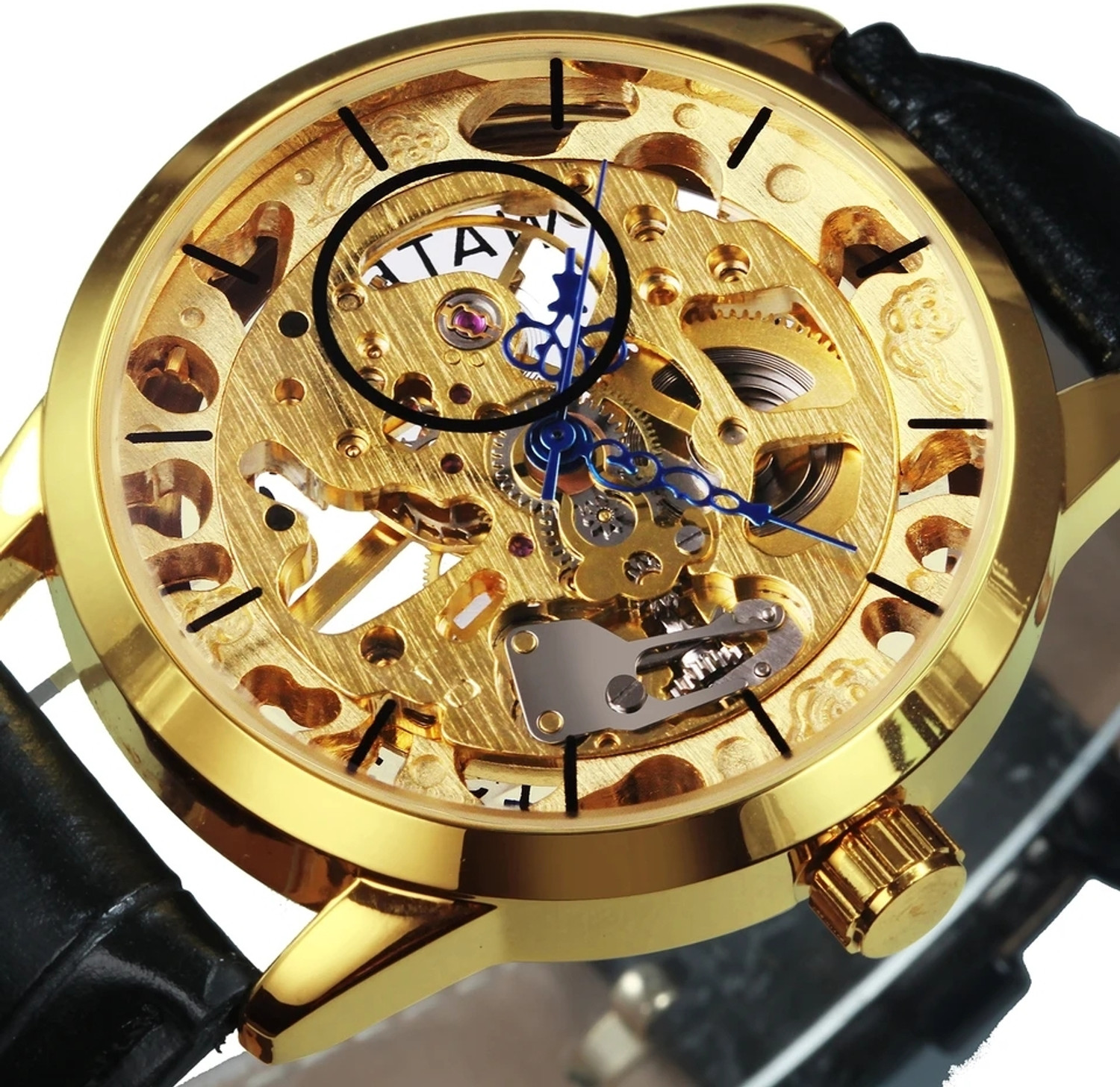 Image of Giftzy Men's Automatic Movement Watch with Skeleton Dial and Luxury Finish Analog Watch Men's Automatic Movement Watch with Skeleton Dial and Luxury Finish Analog Watch - For Men & Women