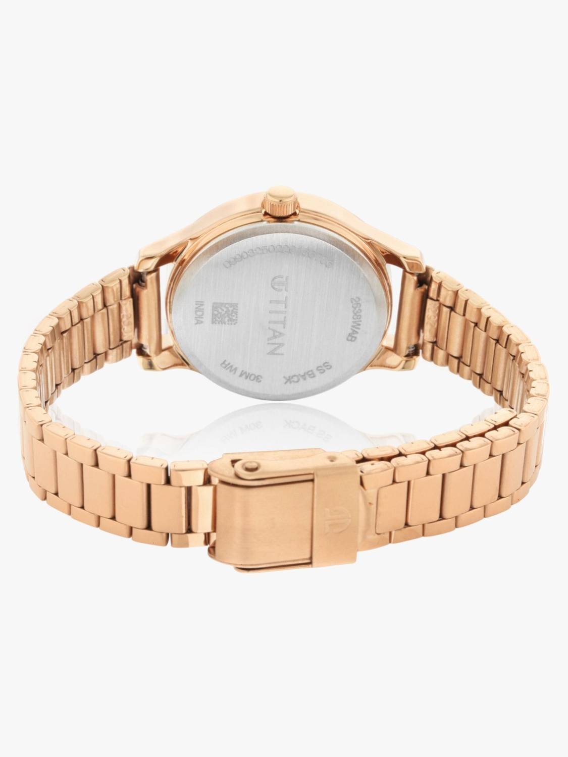 Titan Karishma Pink Dial Rose Gold Watch - Image 5