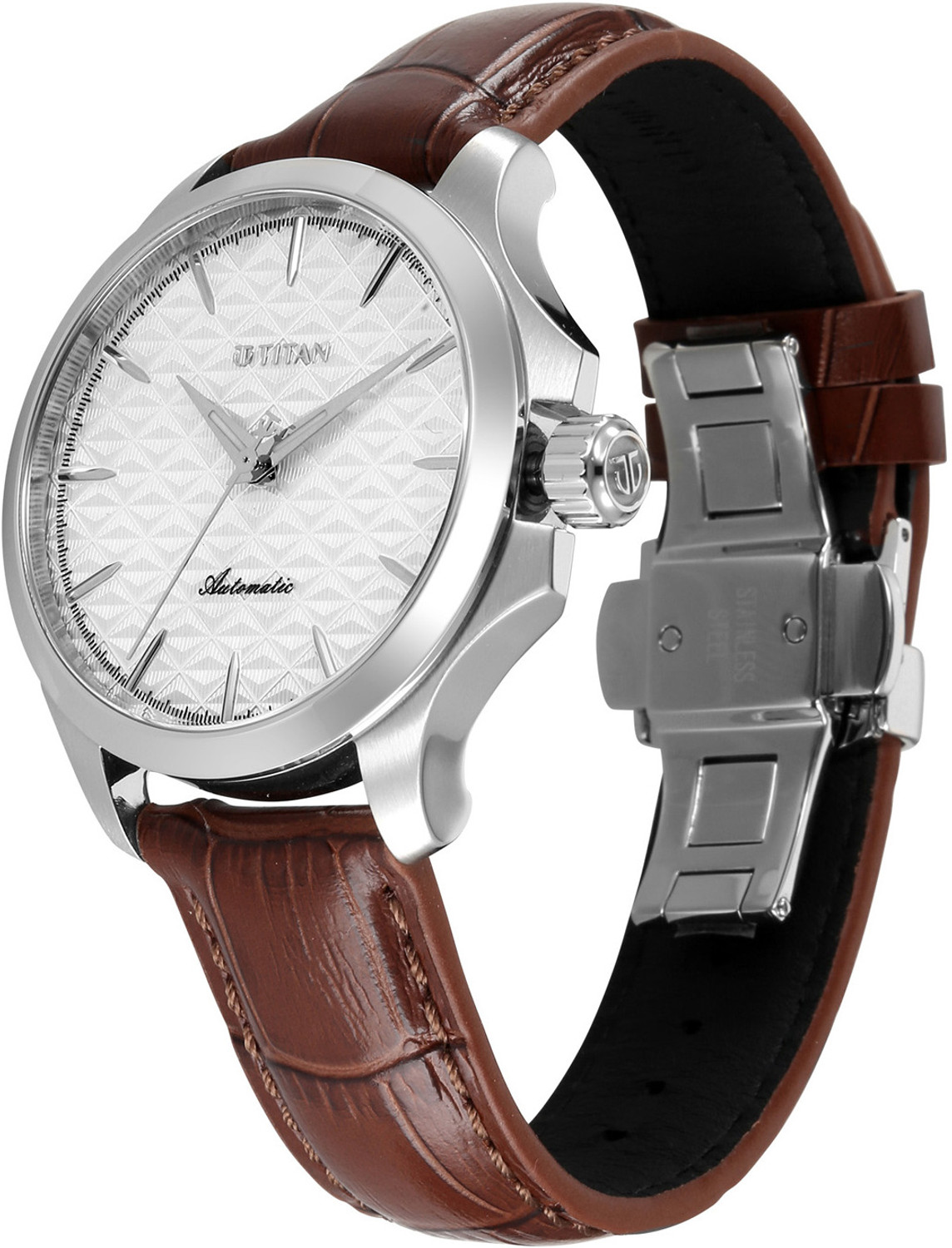Image of Titan Signature Automatic Signature Infinium 72 Hour Power Reserve Automatic 3 Hands White Dial Analog Watch - For Men