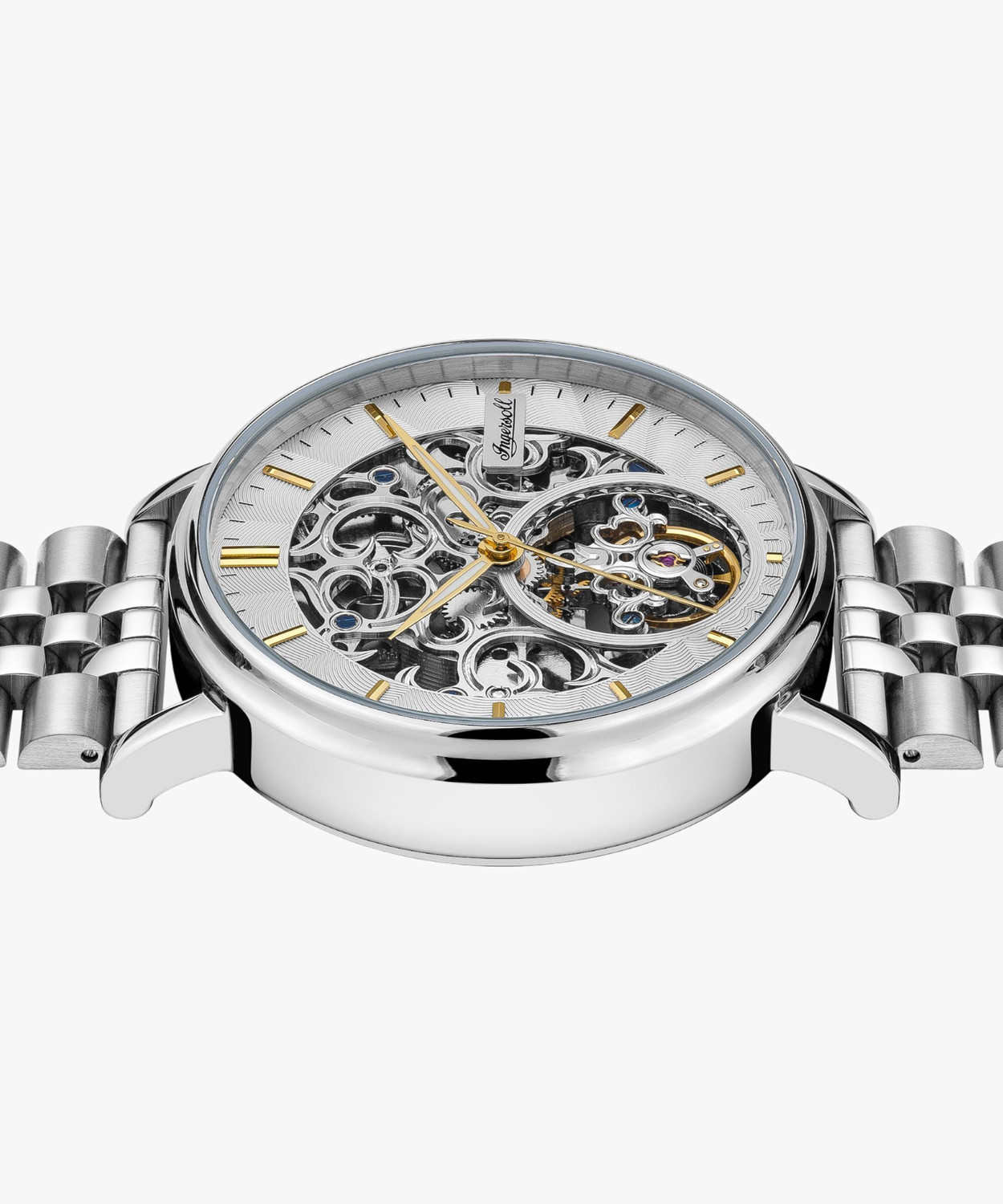 Image of Ingersoll I05803B Mechanical Automatic Silver Skeleton Dial With Lifetime Warranty Analog Watch - For Men