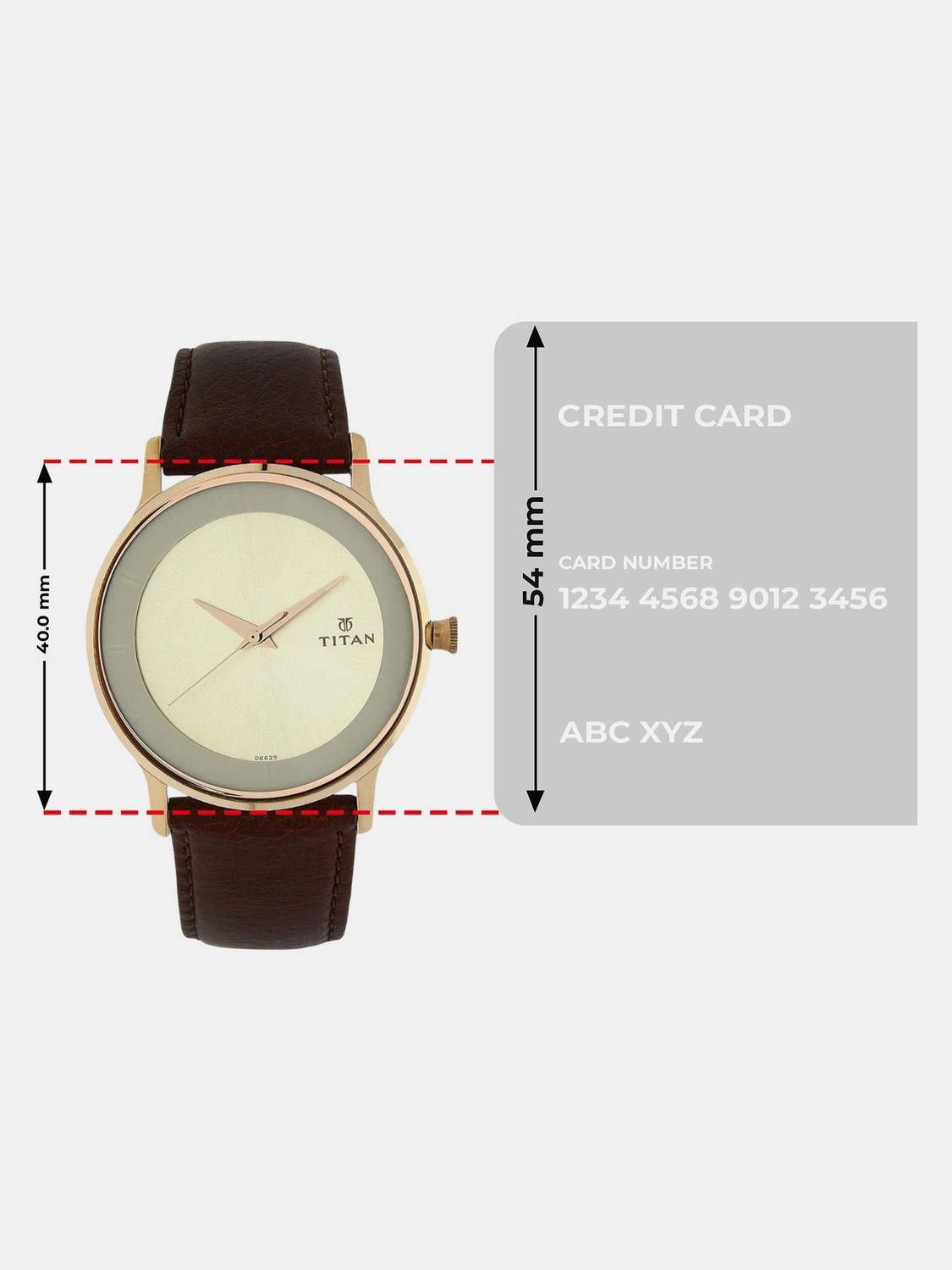 Titan Quartz Champagne Dial Brown Leather Strap Analog Watch - Image 4