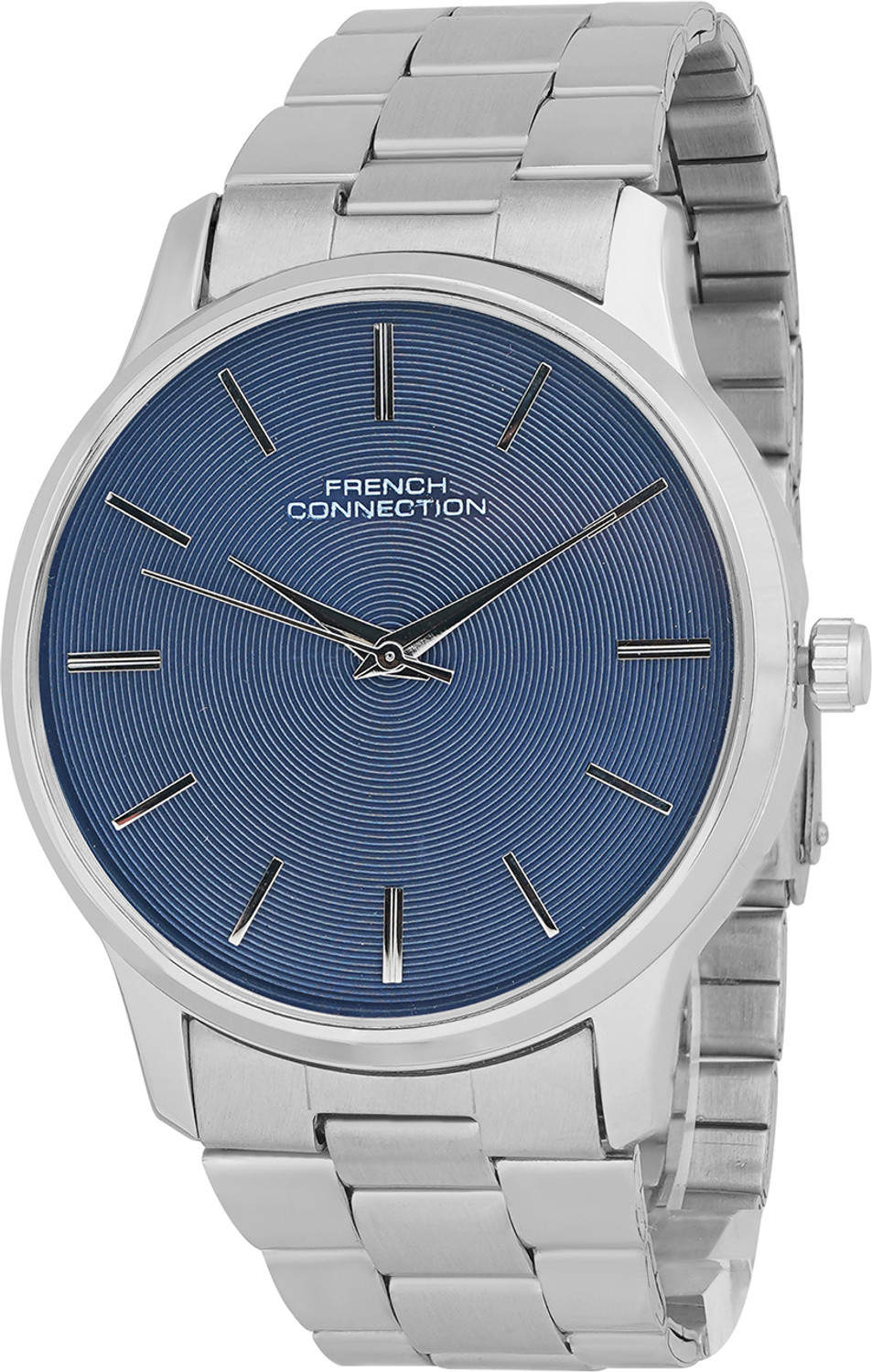 Image of French Connection Blue Sunray Dial | Men's Silver Analog Watch Analog Watch - For Men