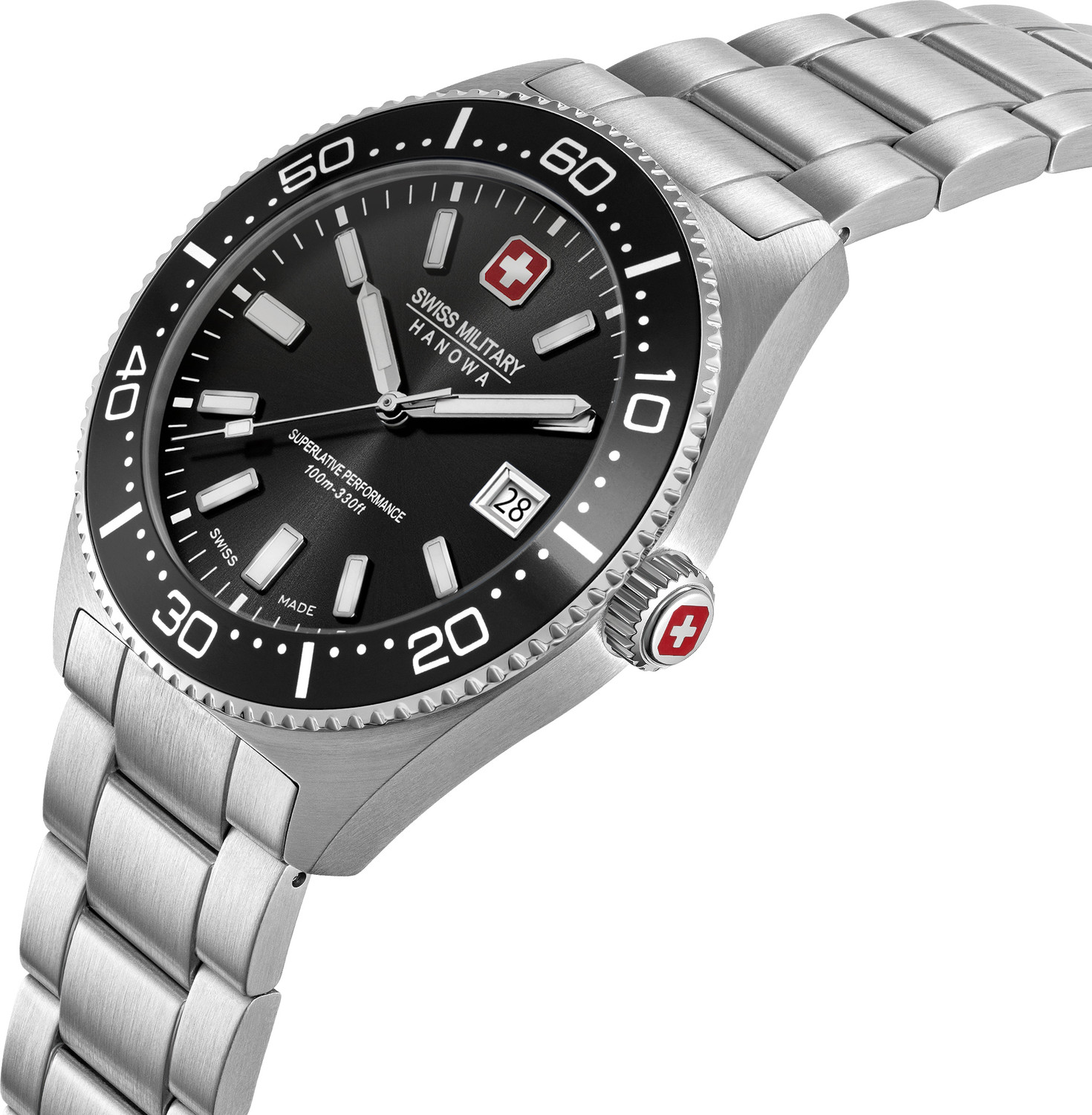 Image of Swiss Military Hanowa NOMAD NOMAD Black Round Dial Comes With Swiss Made Analog Watch For Men's Analog Watch - For Men
