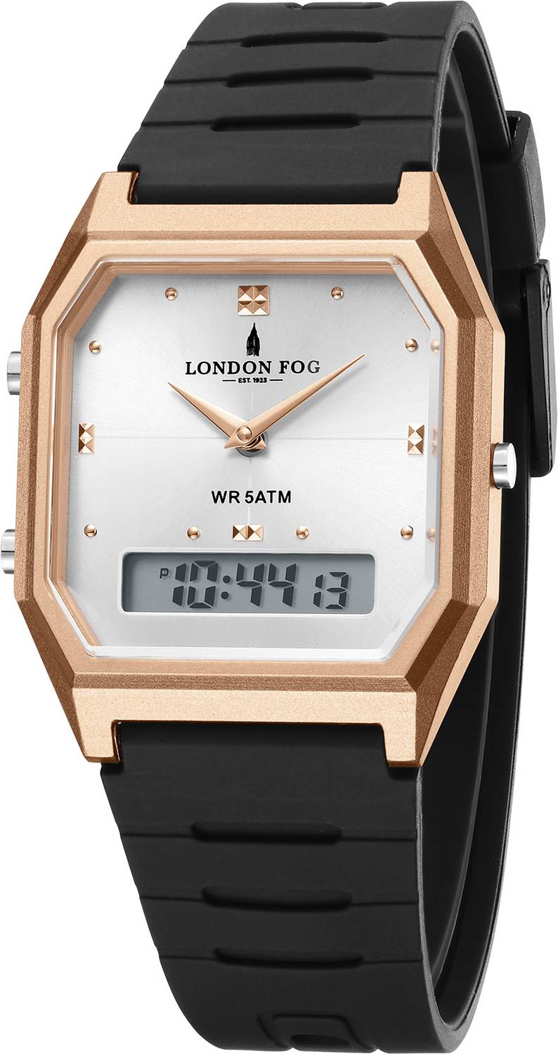 London Silver Dial Rose Gold Case Watch - Image 1
