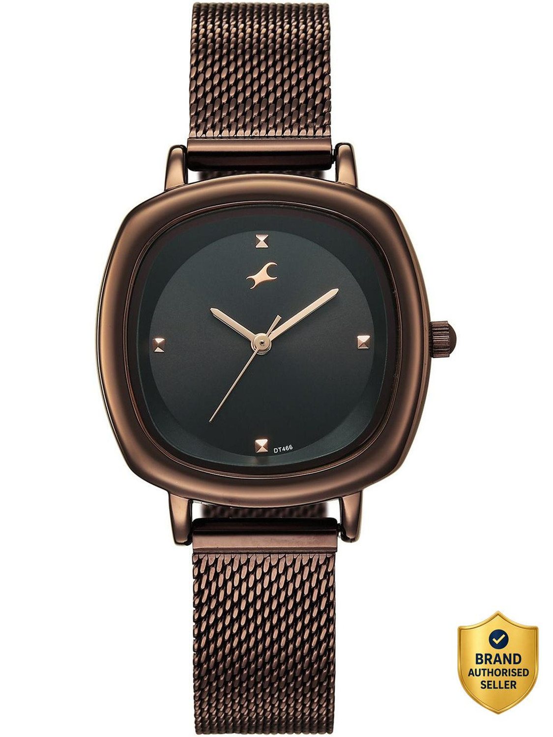 Image of Fastrack Stunners Fastrack Stunners XI Quartz Black Dial Brown Stainless steel Strap Analog Watch - For Women