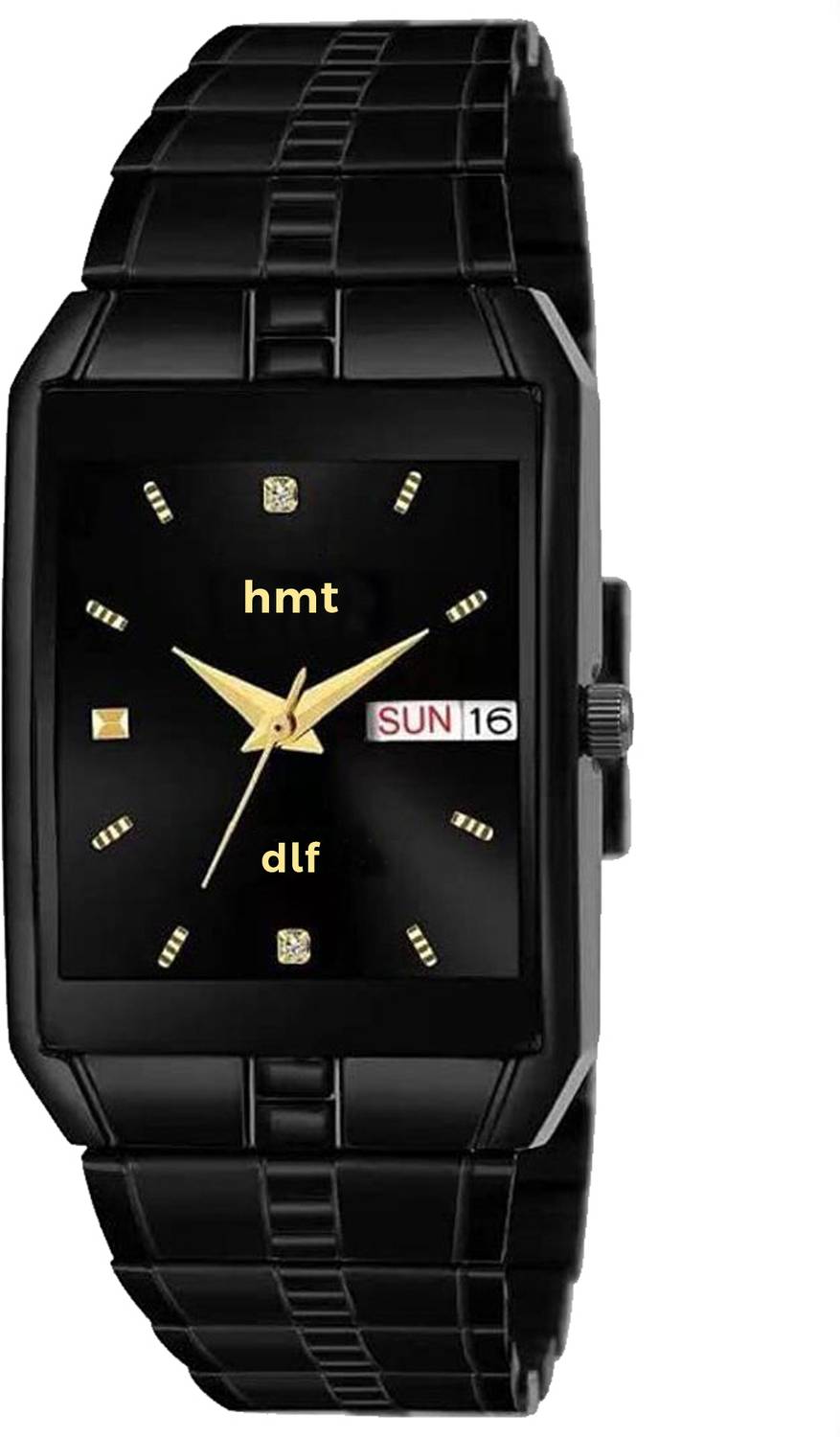 HMT DLF DLX-9151-BLACK Men's Black Quartz Watch - Image 2