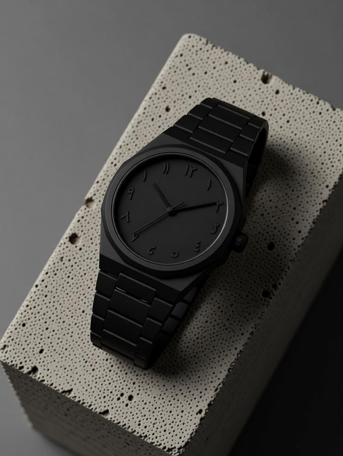 Image of SABR Luxury Cess Aura Black Arabic Urban Series Analog Watch - For Men