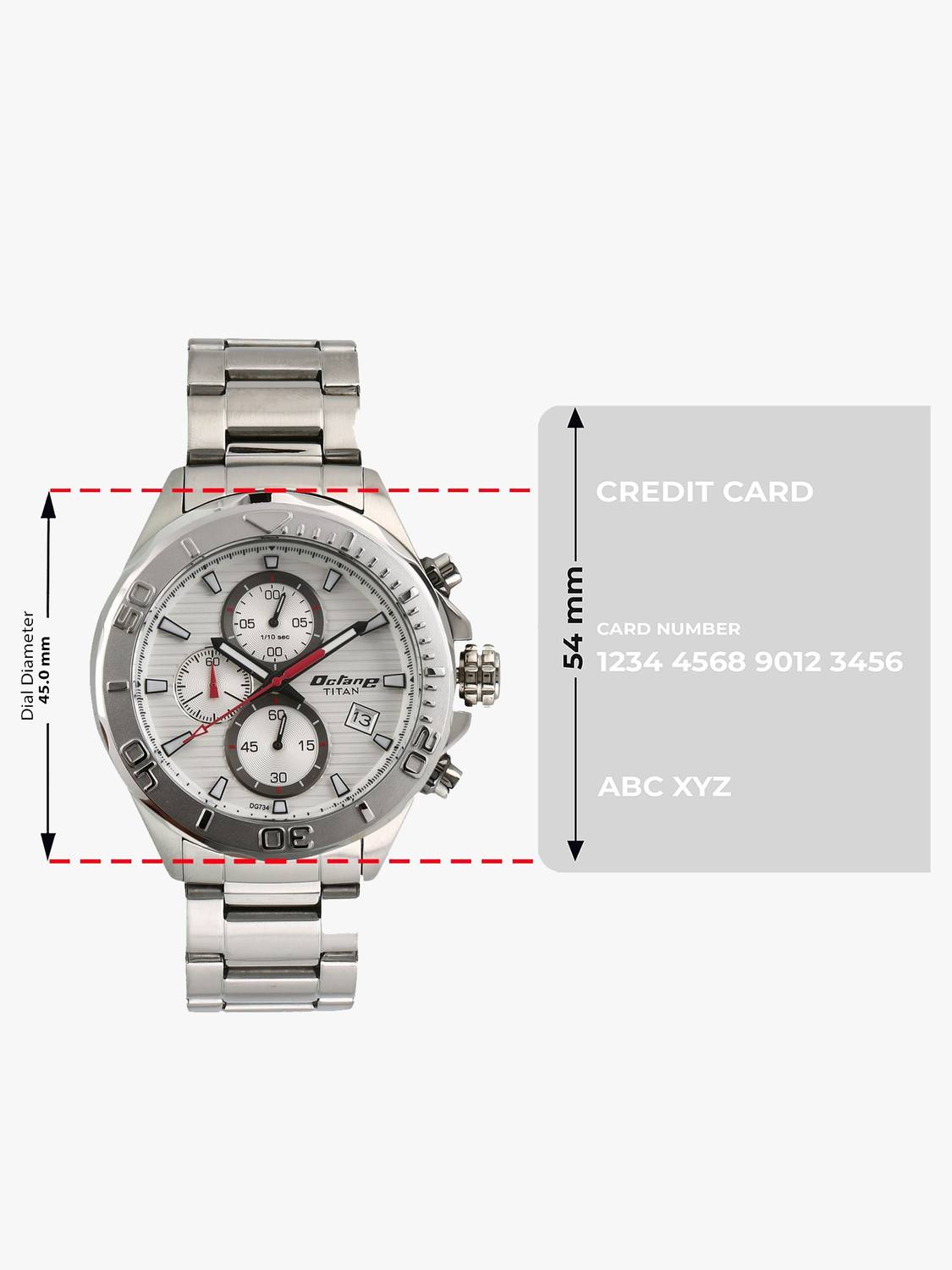Titan Octane Chronograph Silver Dial Men's Watch - Image 4