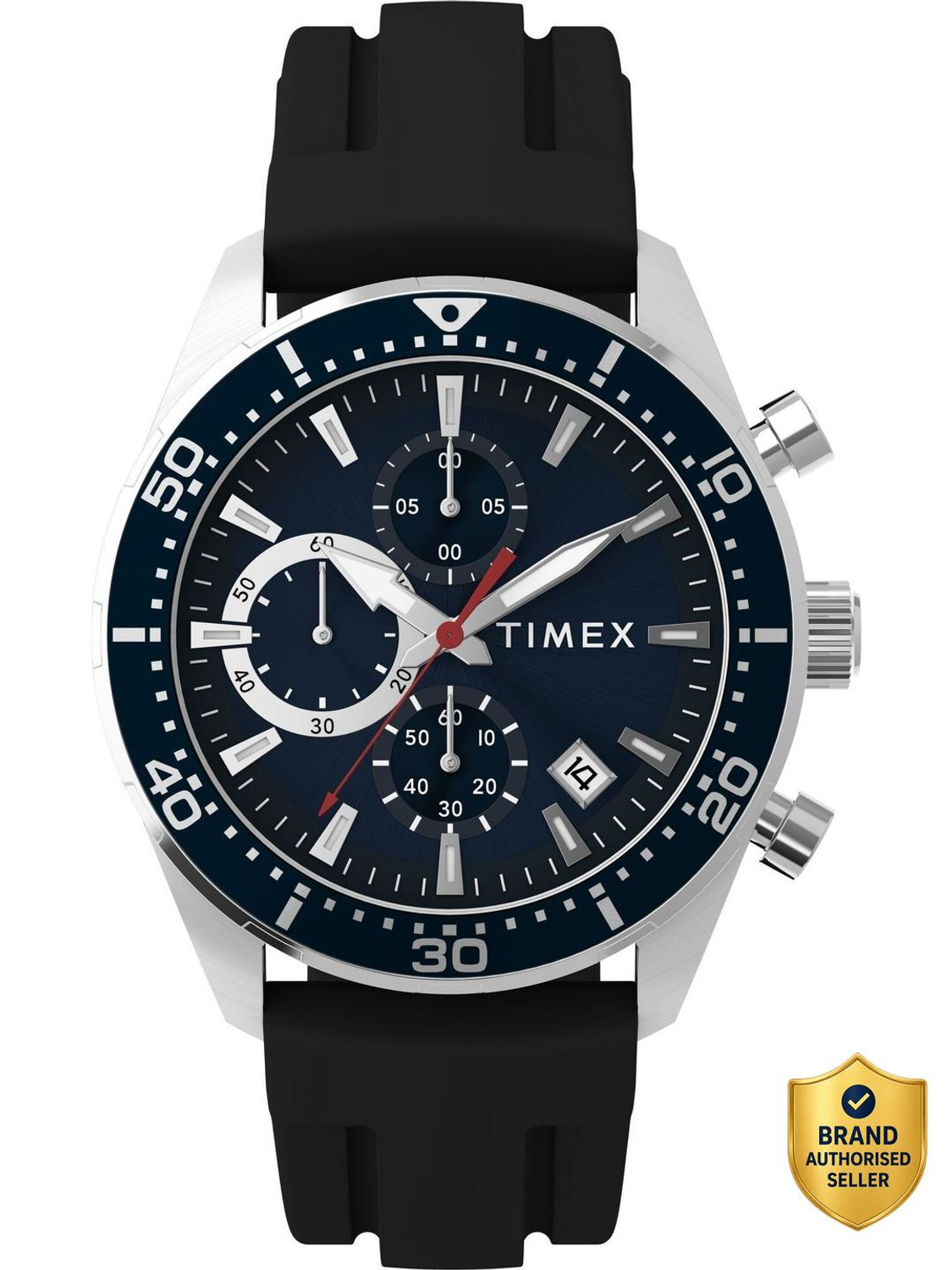 Image of TIMEX Ridgefield Chronograph Blue Dial Analog Watch - For Men