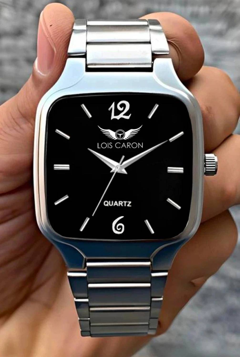 LOIS CARON LCS-4297 Square Quartz Watch for Boys - Image 4