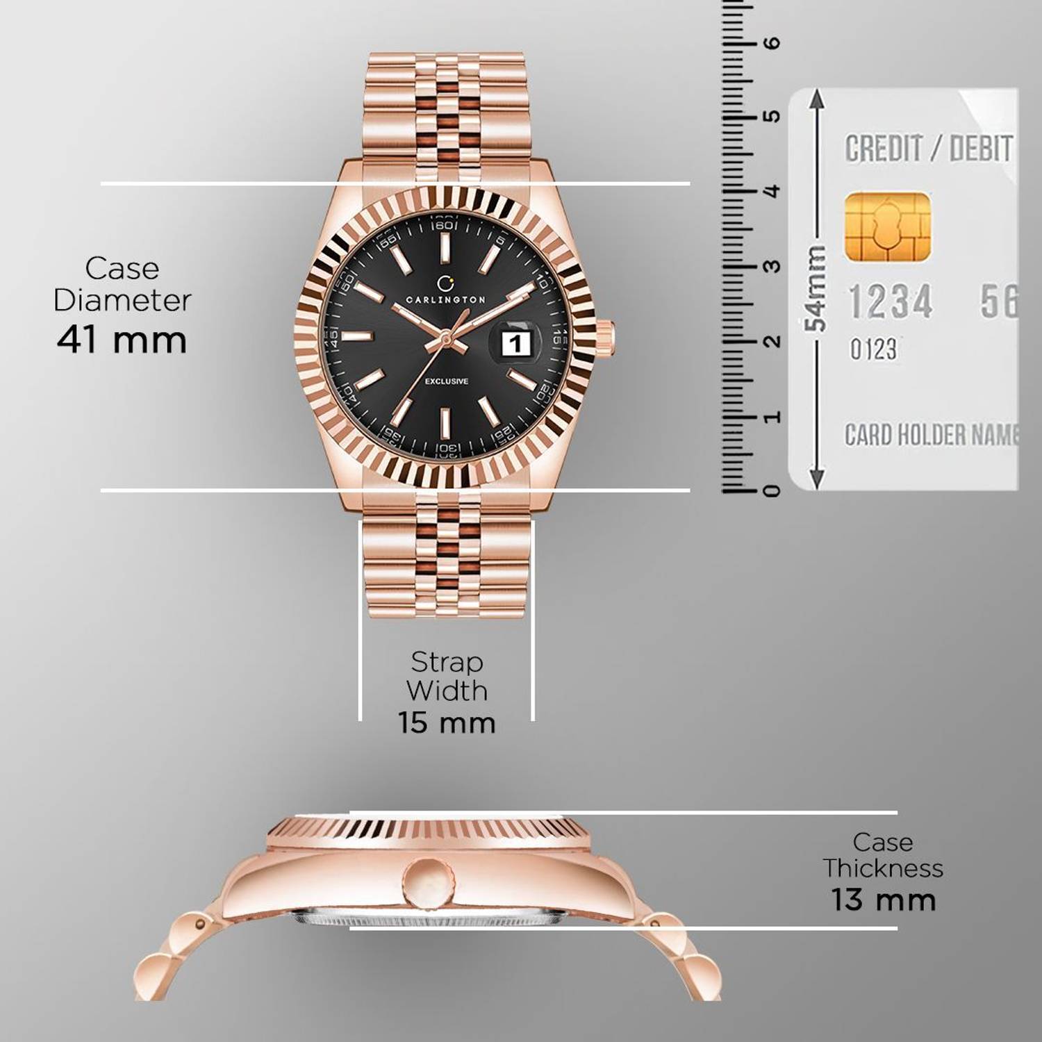 Carlington 8811 Premium Gents Wrist Watch - Image 3