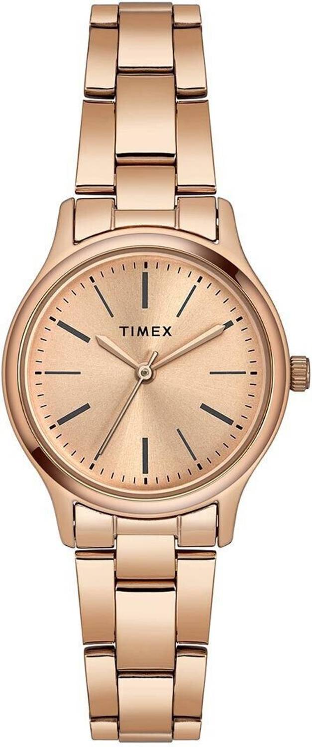 TIMEX Rose Gold Dial Stainless Steel Analog Watch - For Women