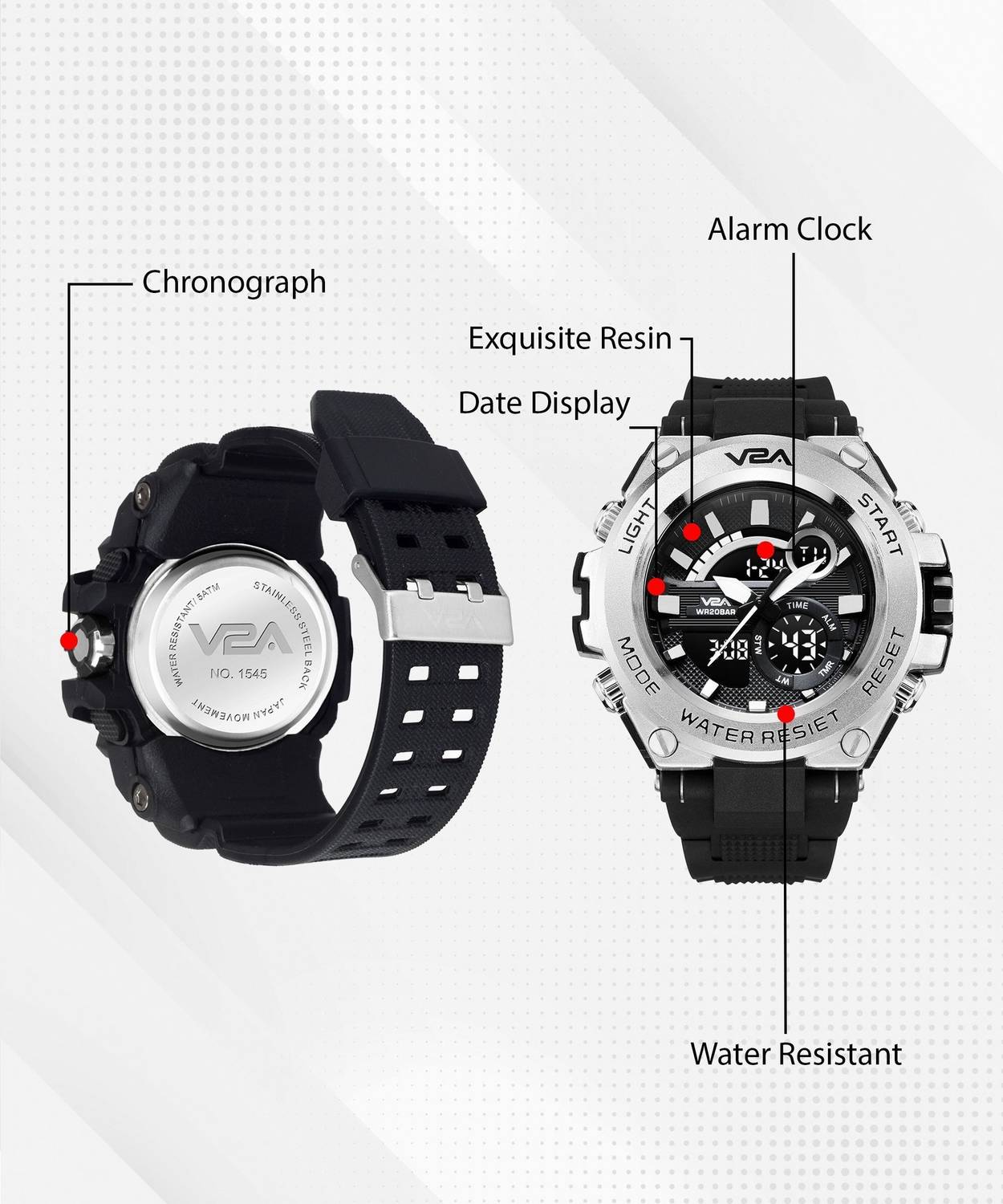 V2A Analog-Digital Watch for Men - Image 2
