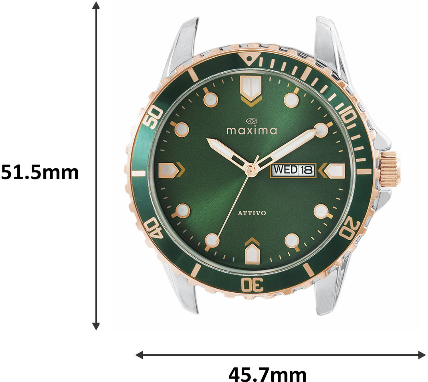 Image of MAXIMA Attivo Collection Attivo Rose Gold Analog Watch - For Men