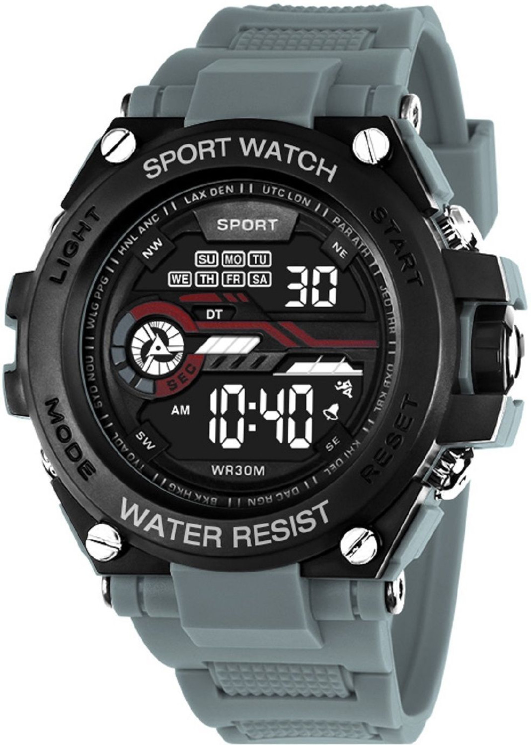 Image of HALA HL-1189 Men's Digital Sports Watch | Grey Strap | Multifunction Outdoor Wristwatch Digital Watch - For Men