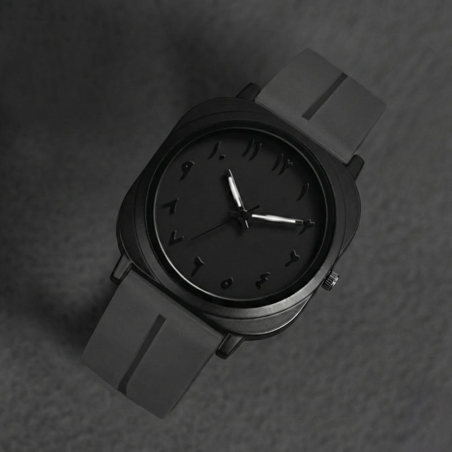 Image of Shivark SL-59 Silicone Strap And Arabian Black Dial Analog Watch - For Men