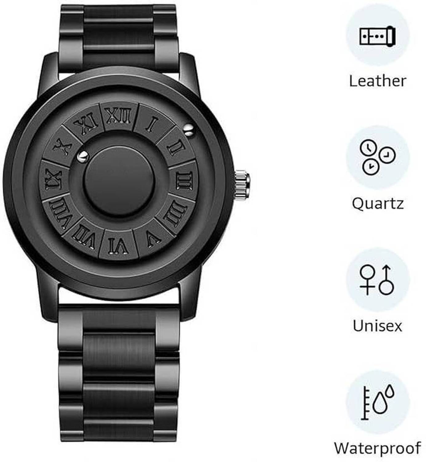 VILANTE_SWISS All Black Magnetic Ball Watch - Men - Image 3