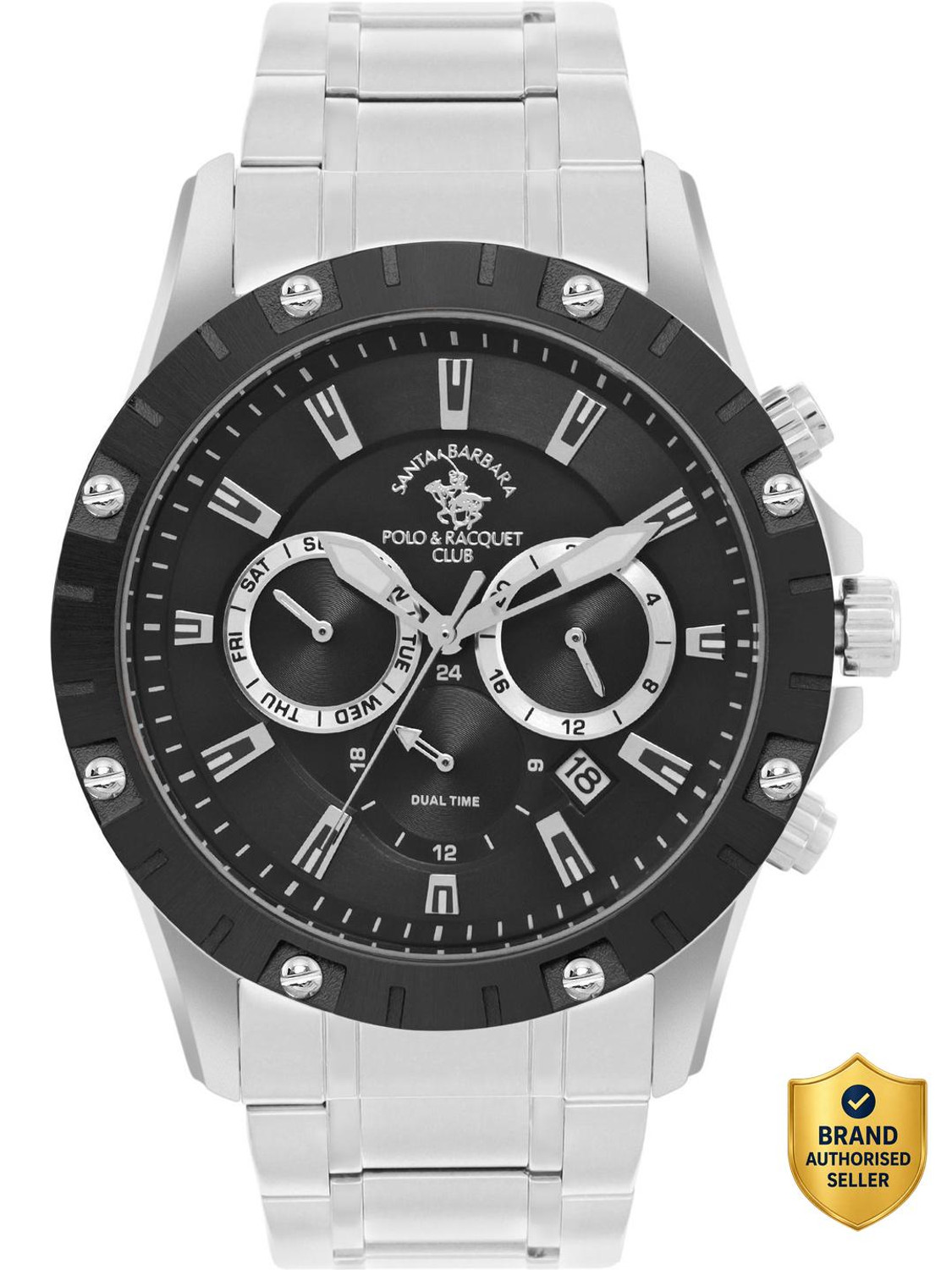 Image of Santa Barbara Polo & Racquet Club SB.1.10545-1 Chronograph Black Dial Quartz Analog Watch - For Men