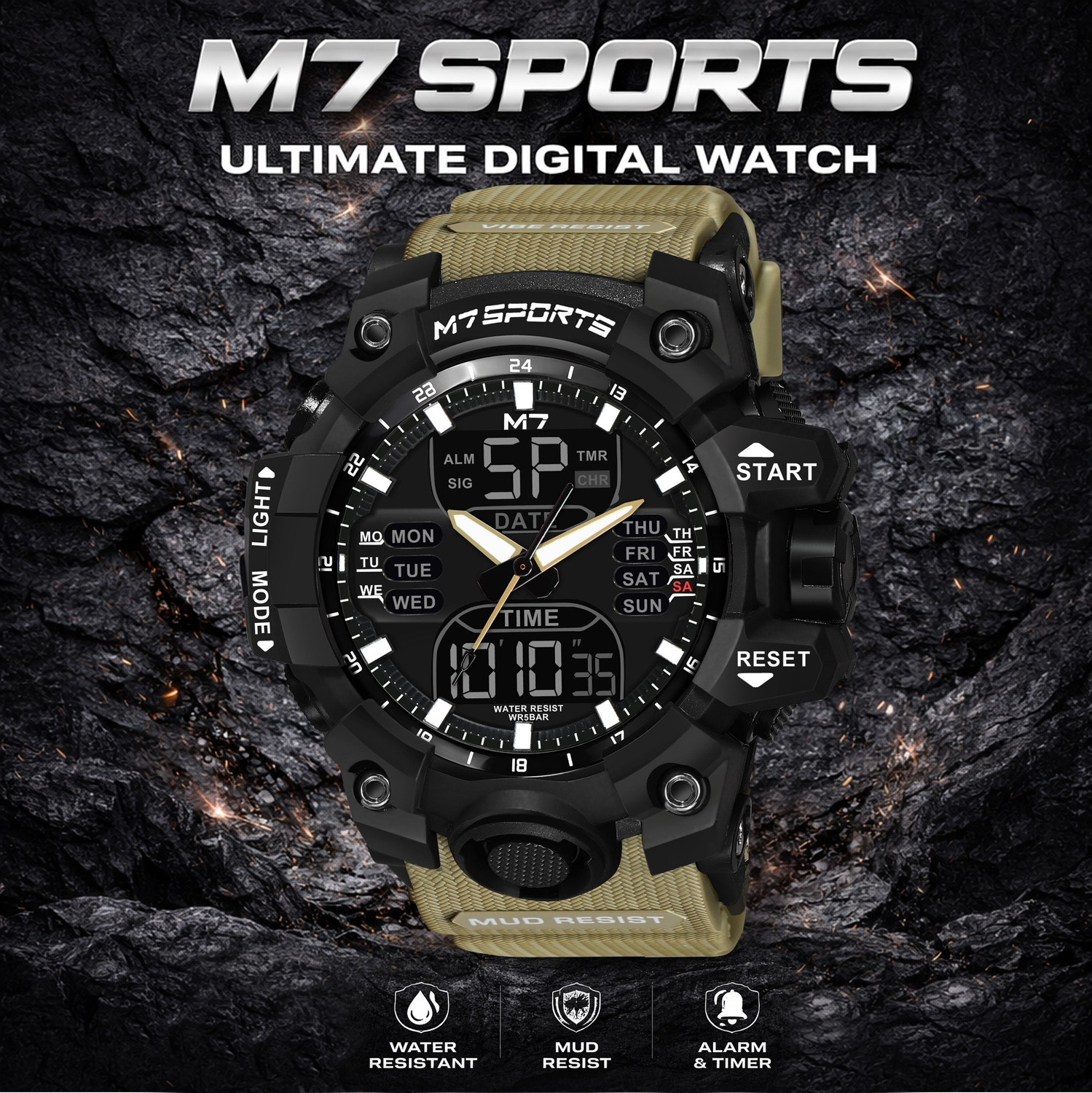 Image of M7 By Metronaut M7 8013 M7 Adventure Chrono Series Analog-Digital Watch - For Men