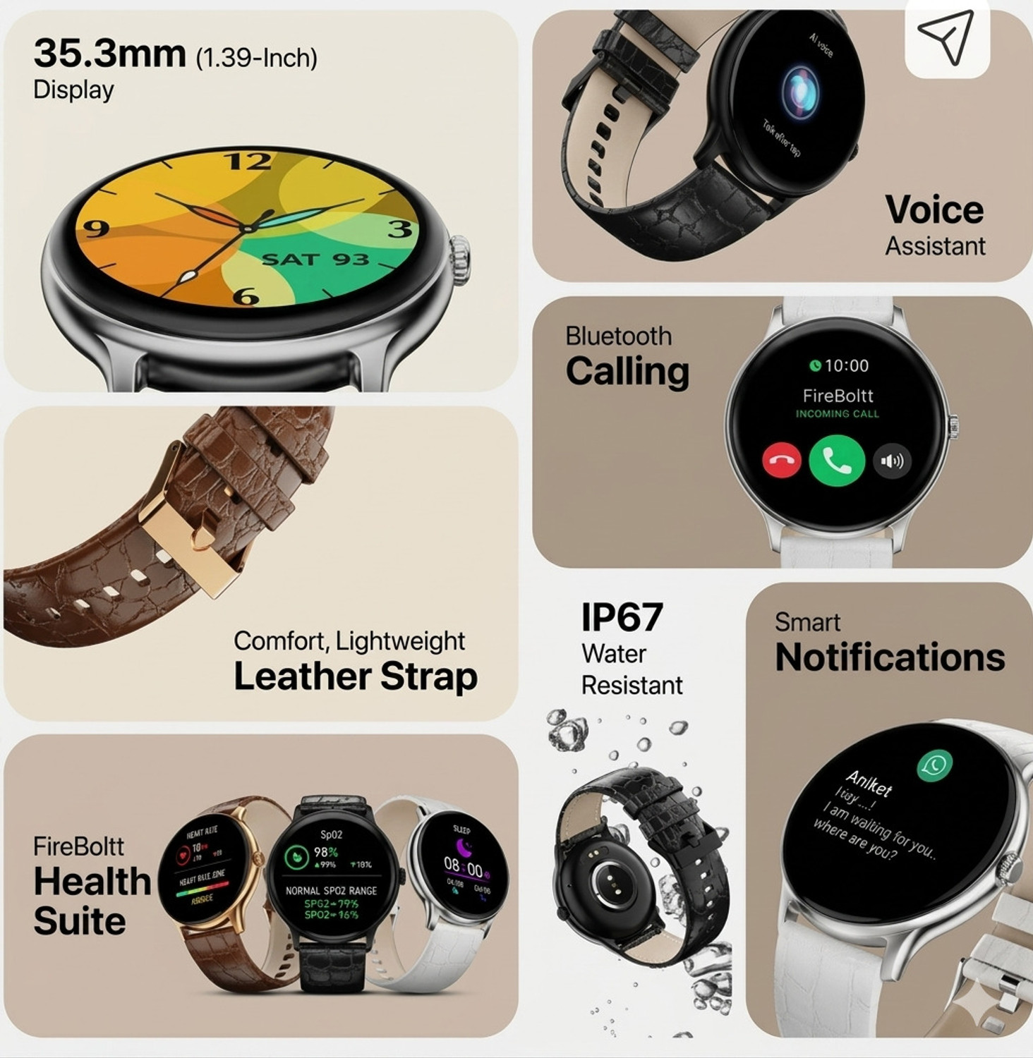 Image of ROXTO SMART ROUND BLACK SPORTS WATCH FOR MAN AND WOMEN ROUND BLACK SMART WATCH6 Digital Watch - For Men & Women