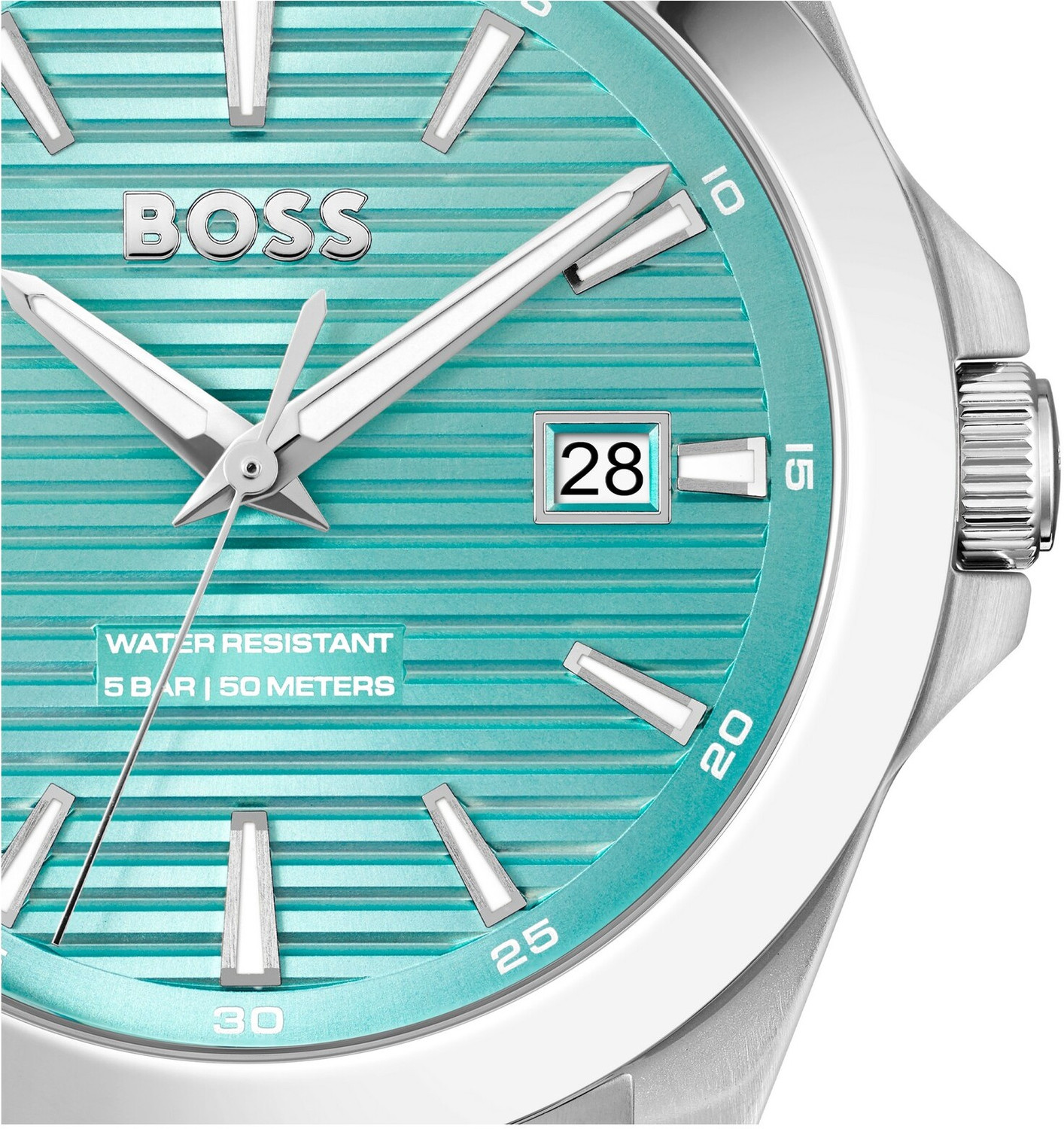 Image of Boss Strike Qtz Basic Calendar Turquoise Round Dial Men's Watch- 1514171 Analog Watch - For Men 1514171