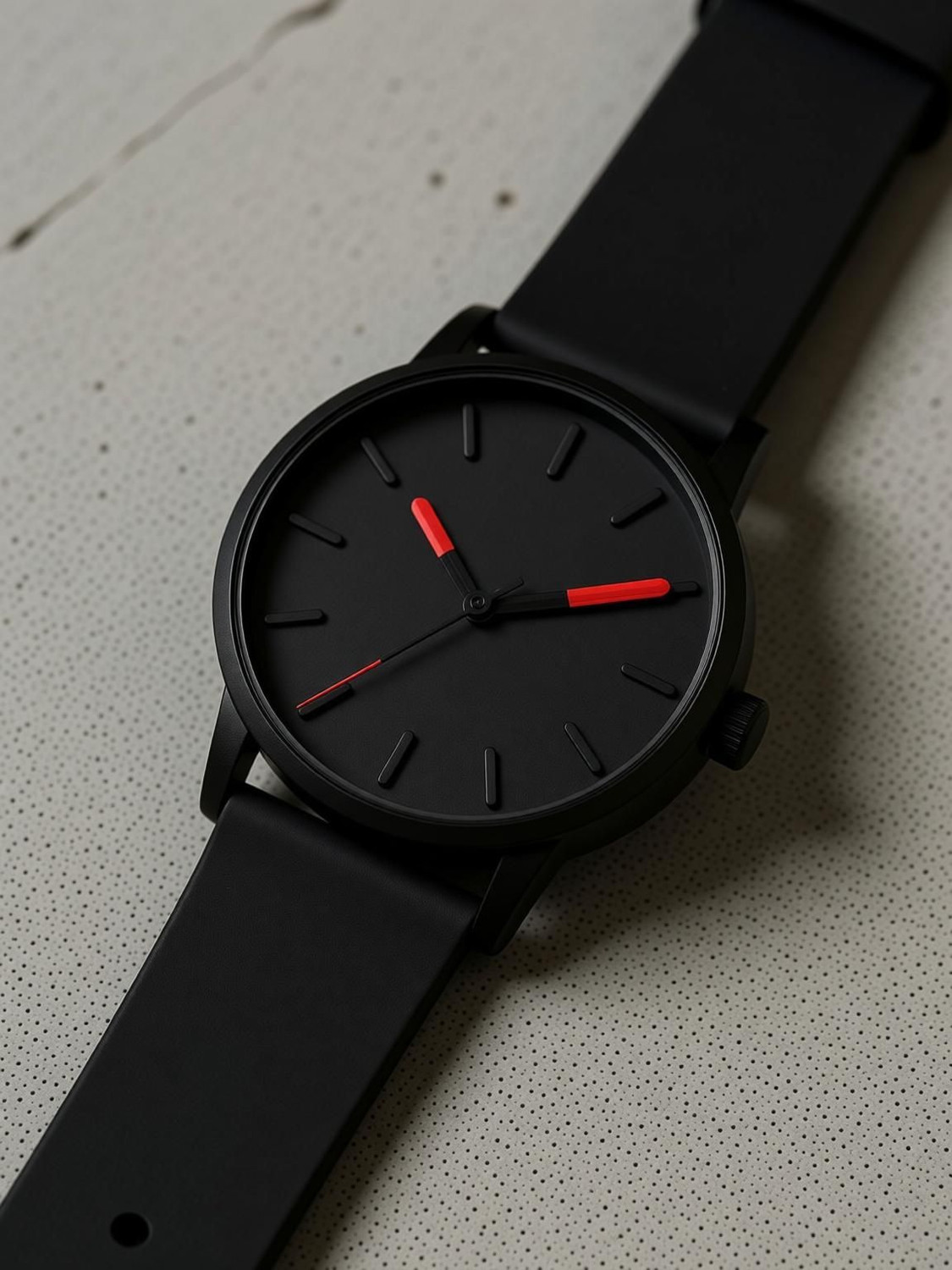 Image of Timorix Modern FullBlack Quartz Full Black Dial Analog Watch for Men With Silicone Strap | Stylish Quartz | Analog Watch - For Men