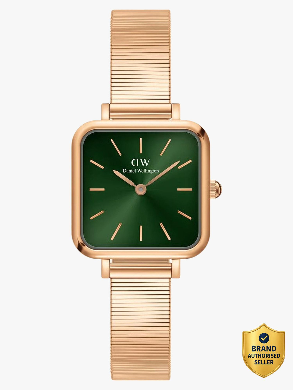 Image of DANIEL WELLINGTON Quadro Studio Emerald 22x22mm Green Dial Analog Watch - For Women
