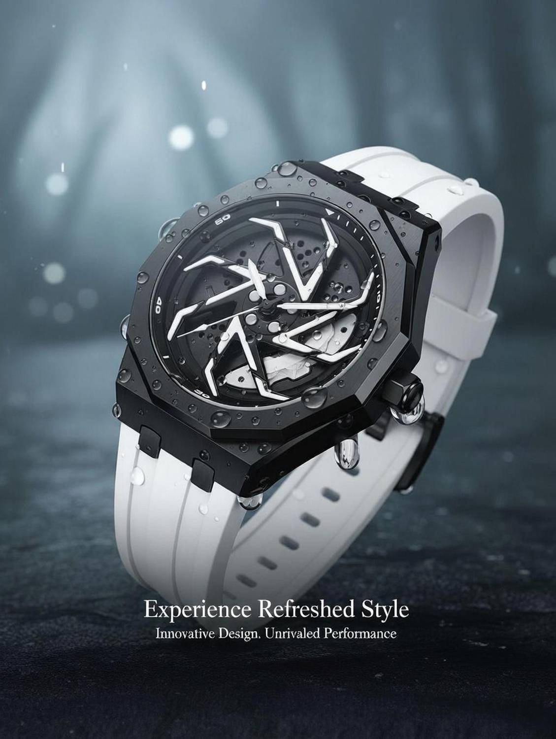 IIK Men's Car Wheel Watch with Spinning Rim - Image 1