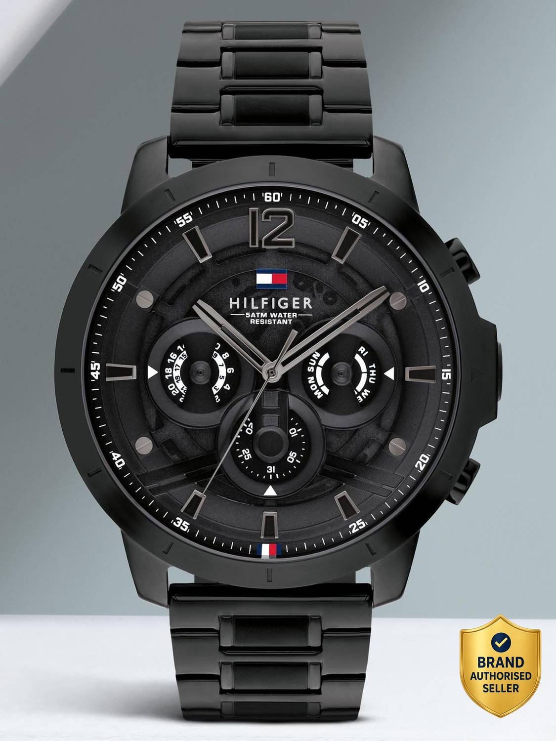 Tommy Hilfiger Black Dial Stainless Steel Watch - Image 1