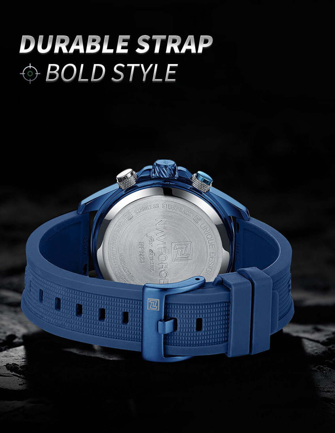 Image of NAVIFORCE NF9223-BLUE NF9223 Analog-Digital Watch - For Men