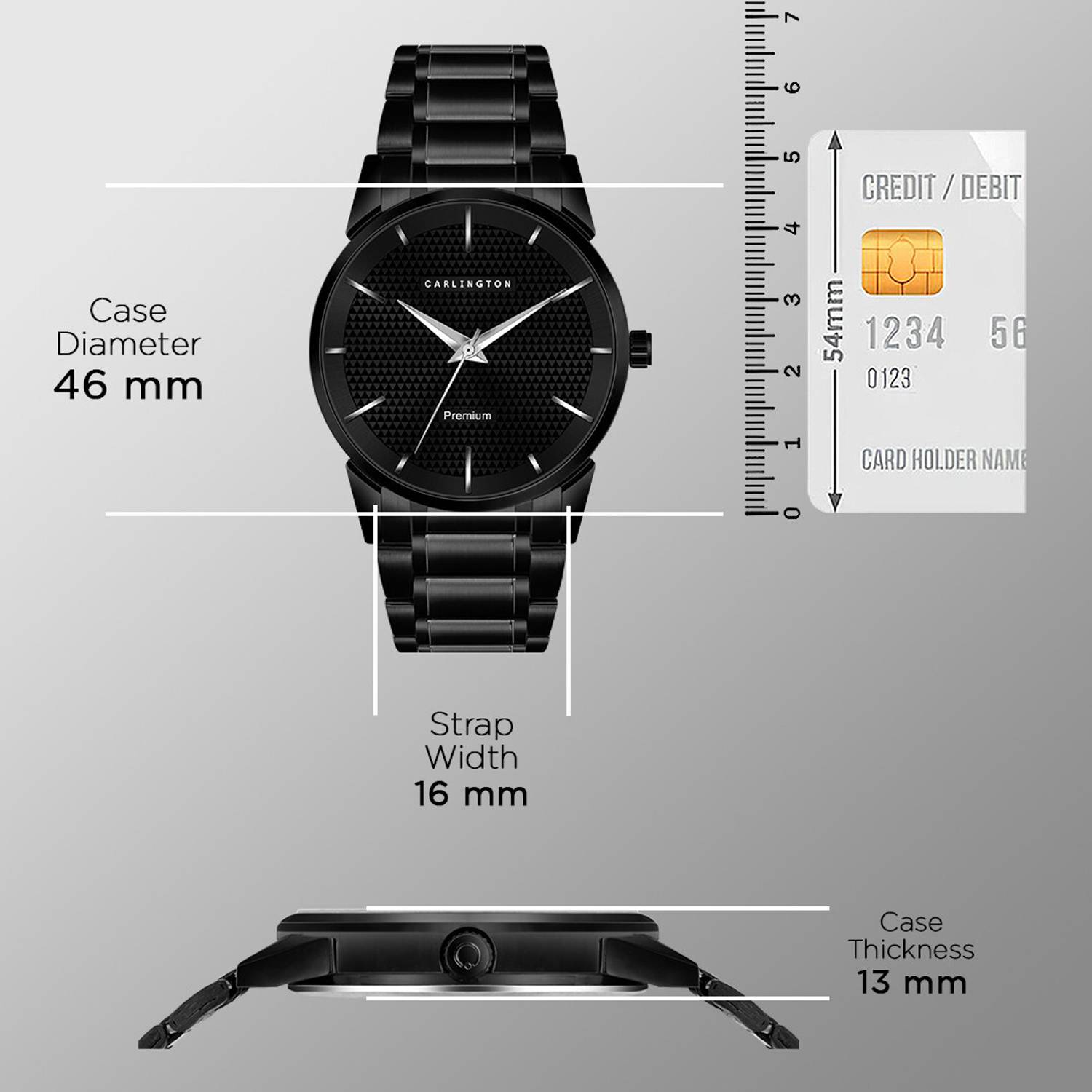 Carlington Premium Stainless Steel Watch - Men - Image 3